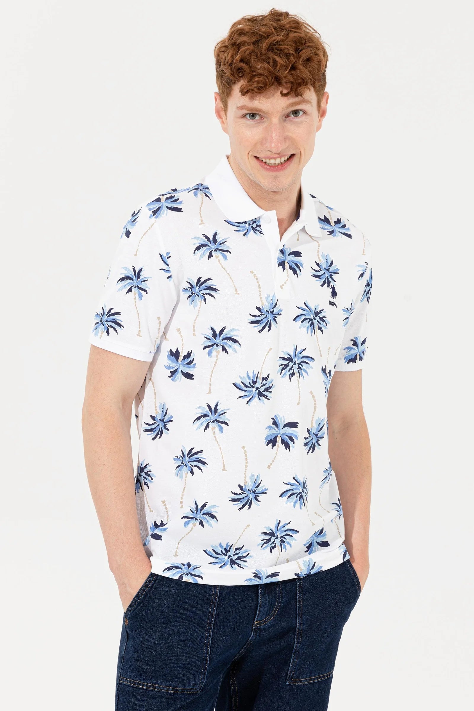 US Polo Assn. Men Polo Shirts White- Oshoplin