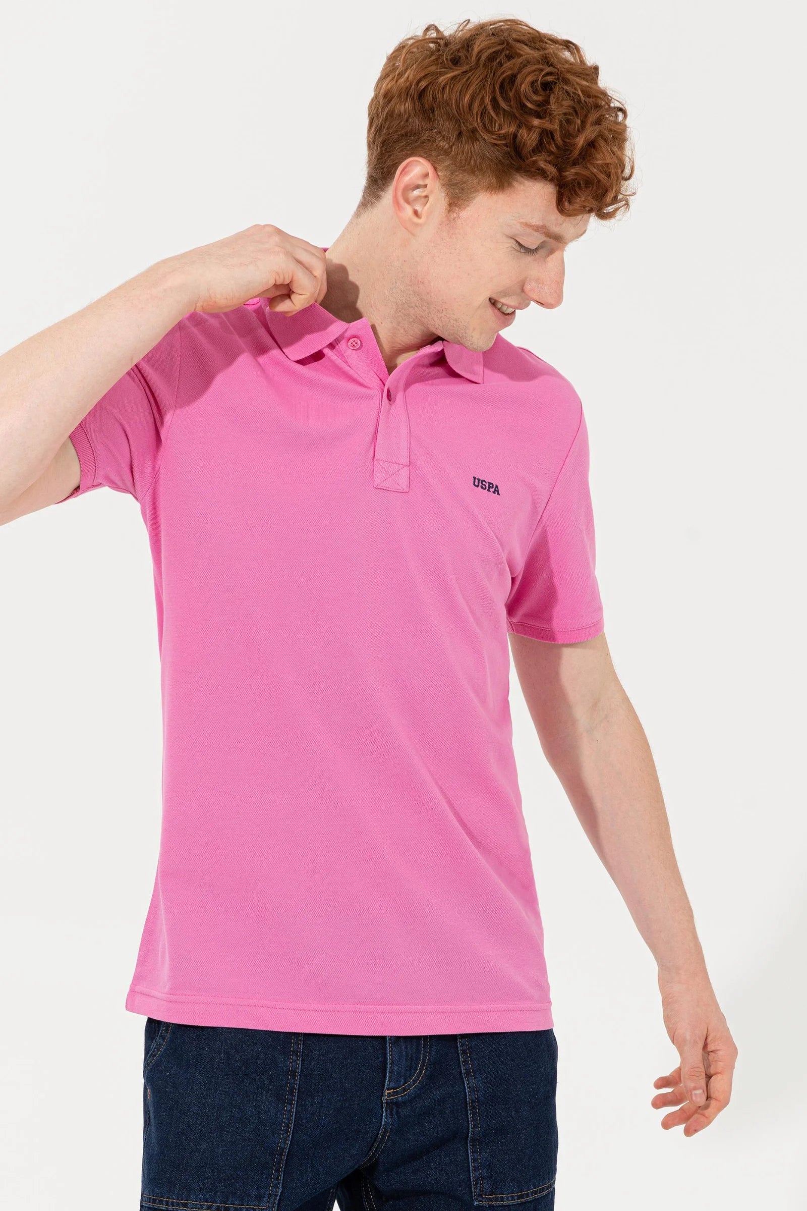 US Polo Assn. USPA Logo Polo Neck T-Shirt Basic - Men