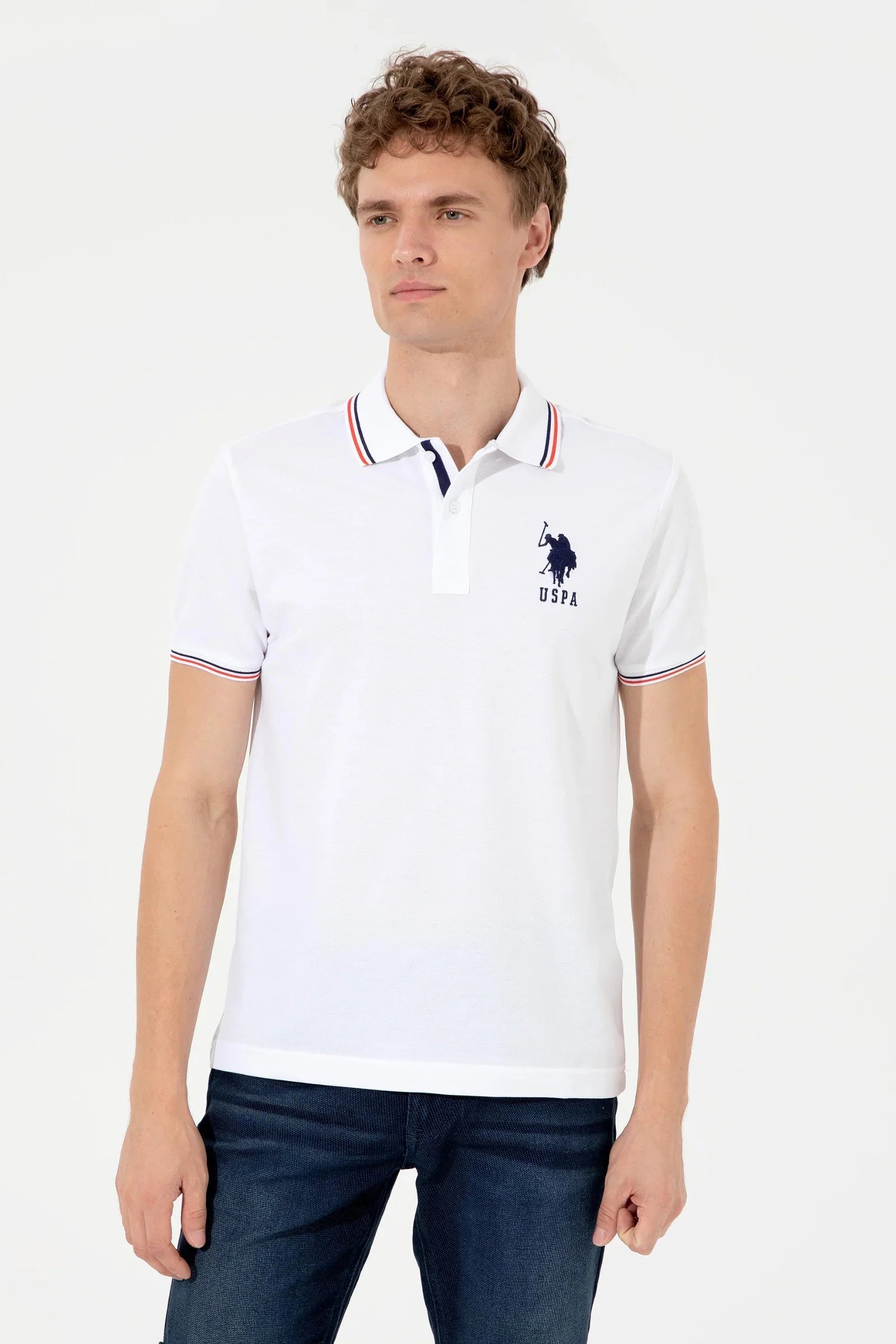 US Polo Assn. Large Logo Polo Neck T Shirt Men