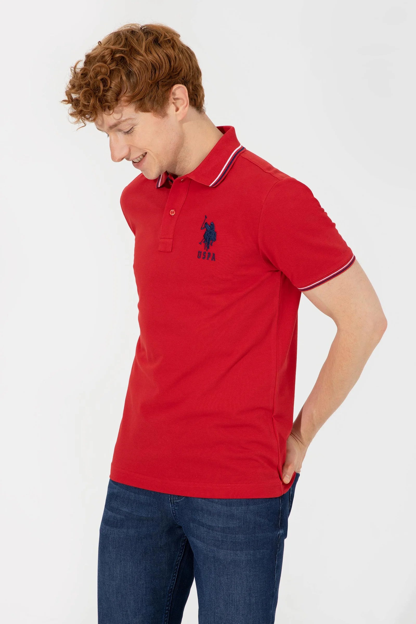 US Polo Assn. Large Logo Polo Neck T-Shirt - Men