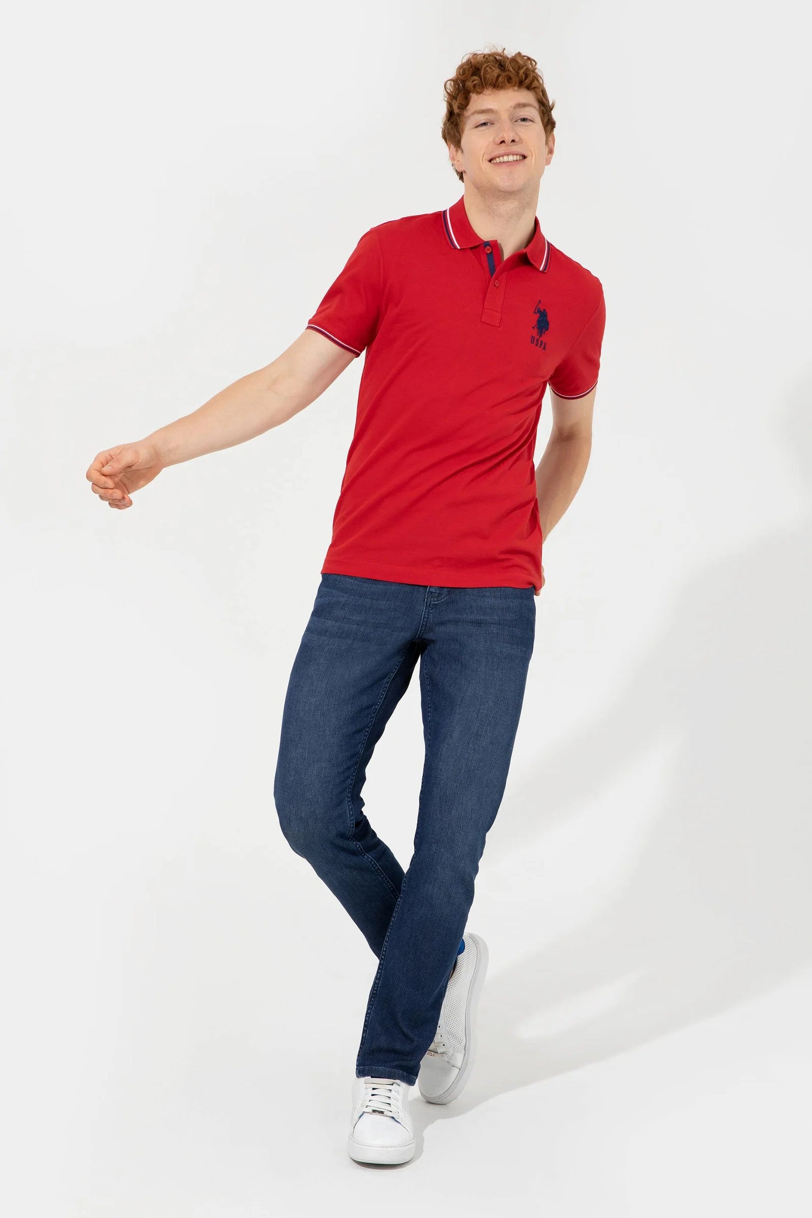 US Polo Assn. Large Logo Polo Neck T-Shirt - Men