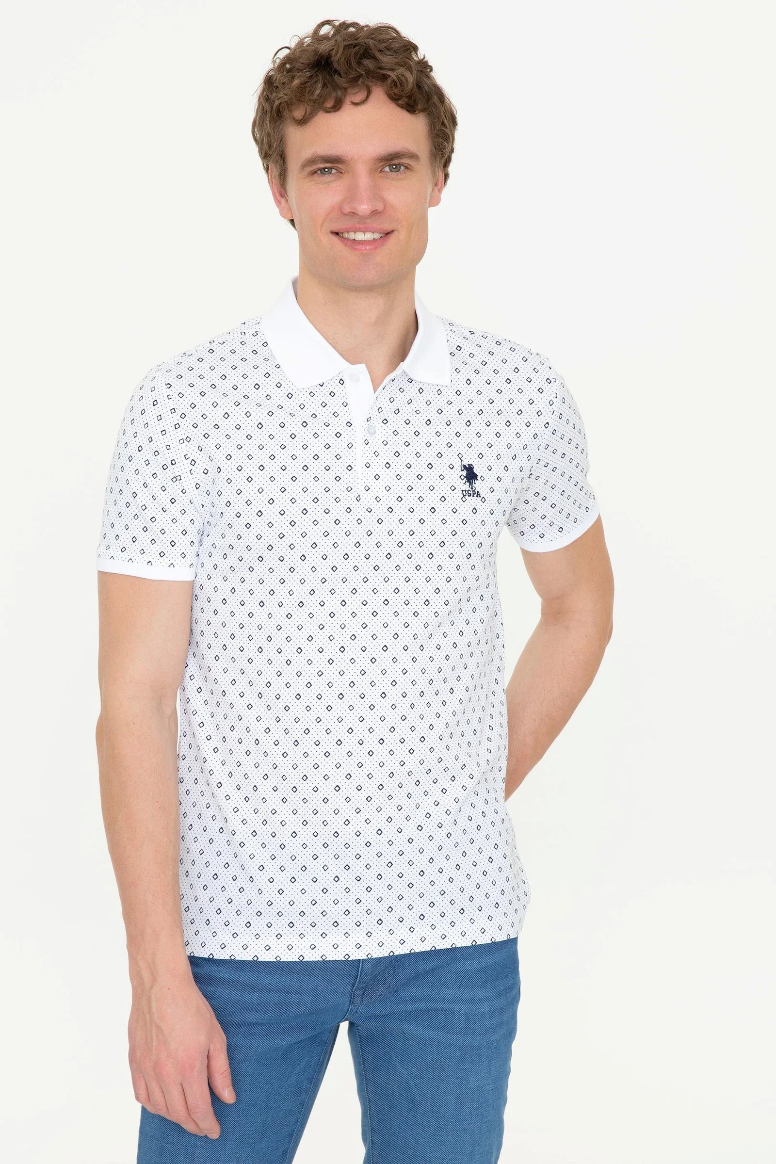 US Polo Assn. Men Polo Shirts White- Oshoplin
