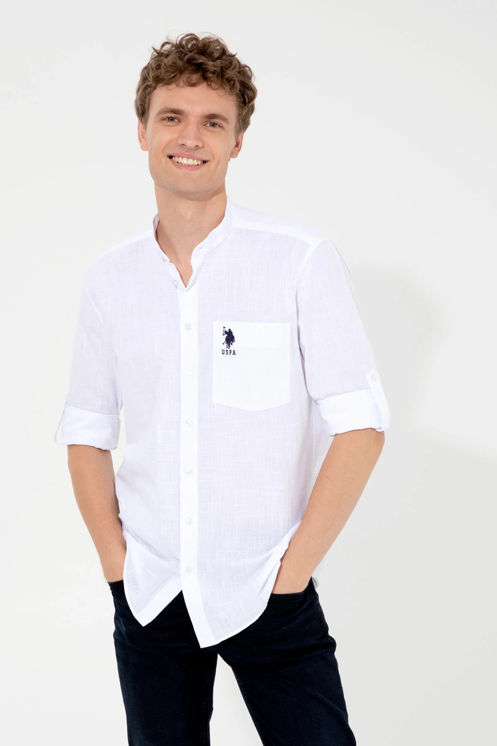 US Polo Assn. Men Shirts White- Oshoplin