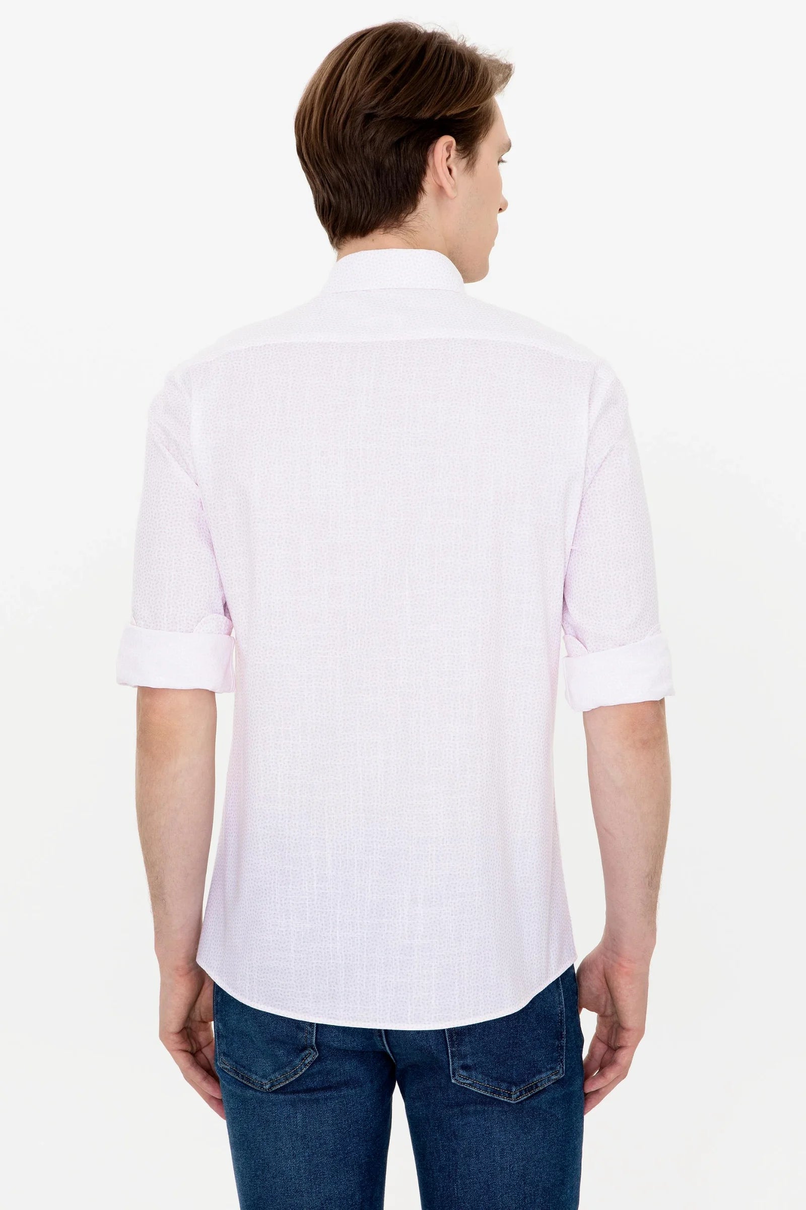 US Polo Assn. Printed Dotted Pattern Shirt Long Sleeve - Men