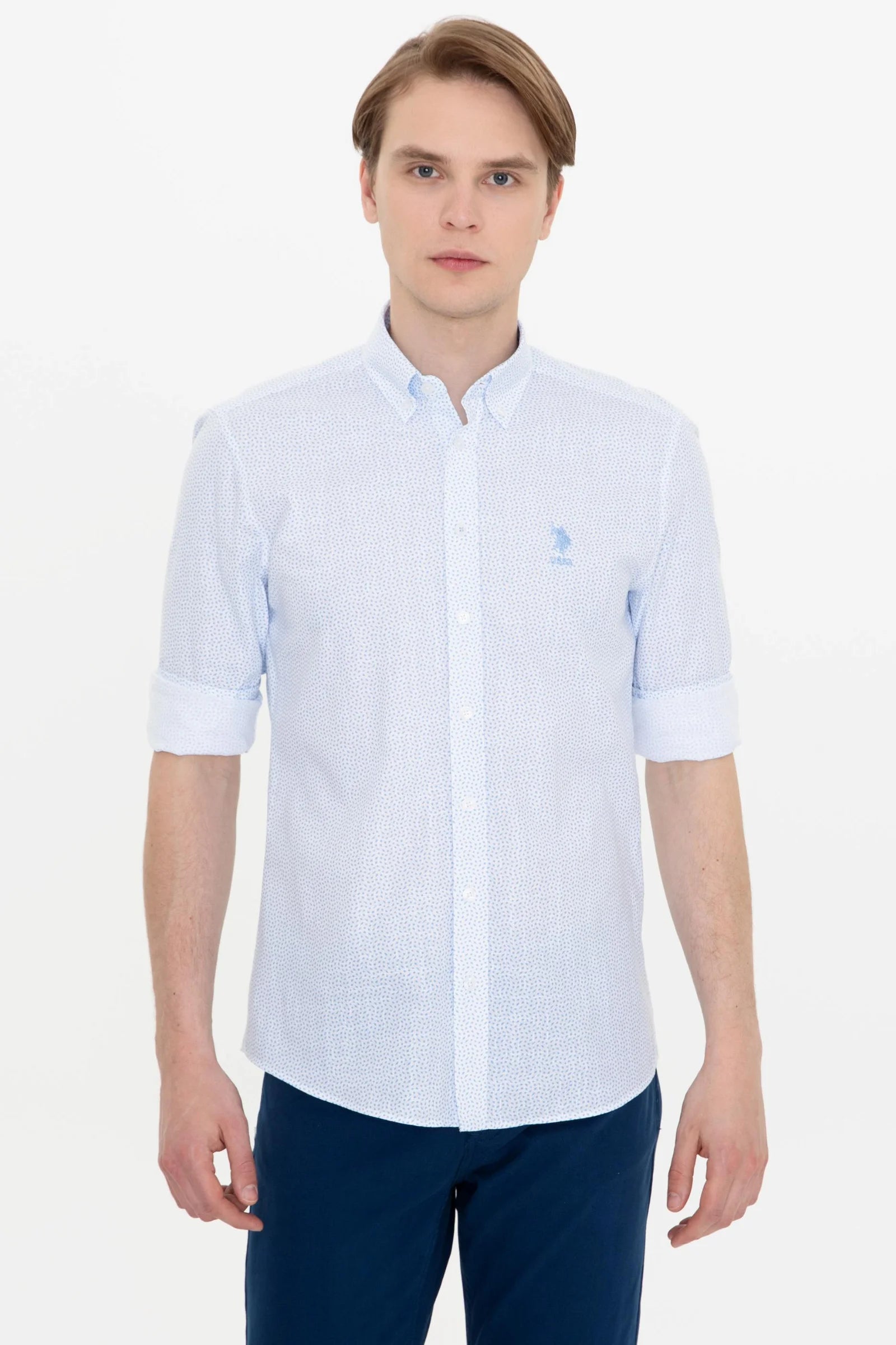 US Polo Assn. Men Shirts Blue- Oshoplin