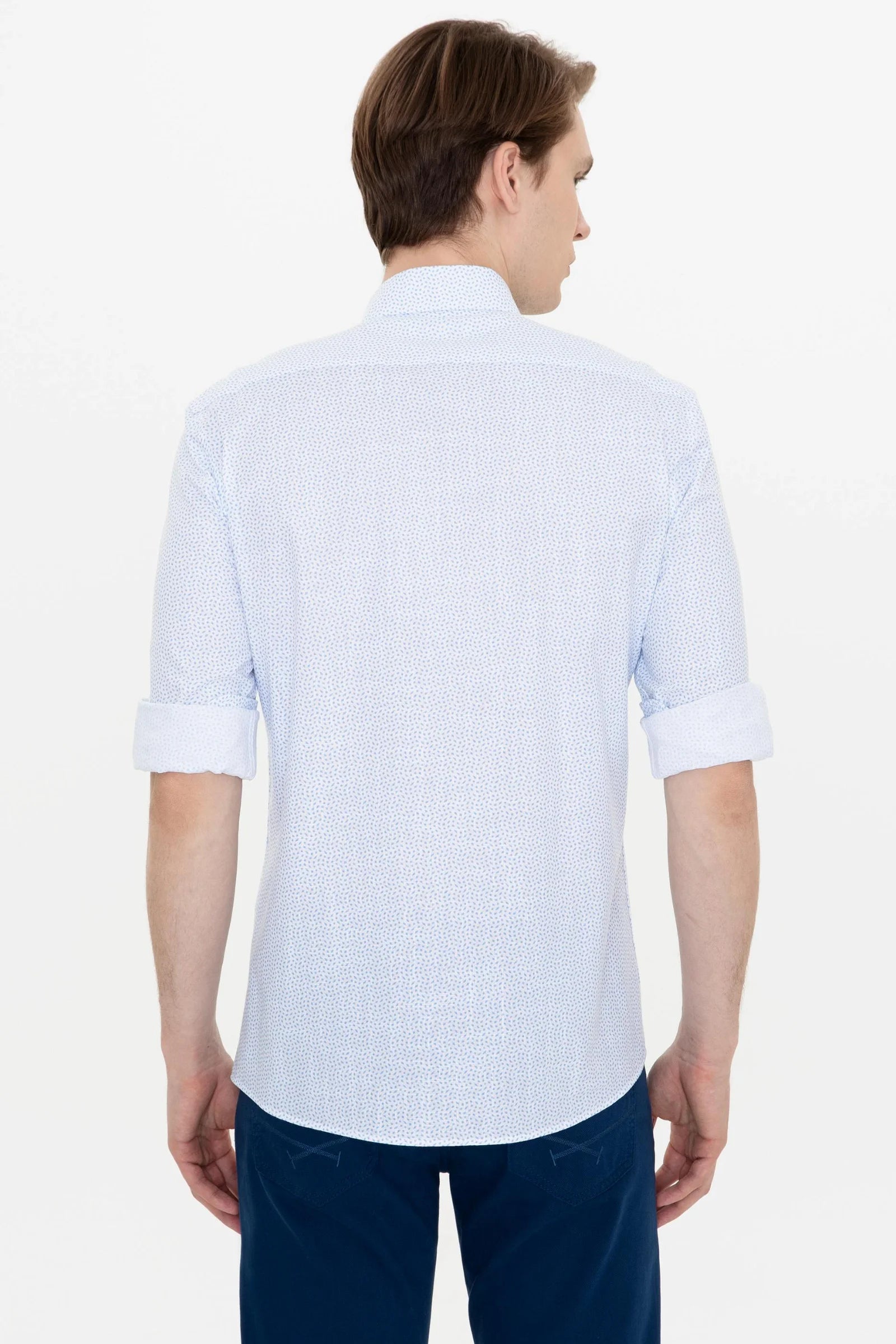 US Polo Assn. Printed Dotted Pattern Shirt Long Sleeve - Men