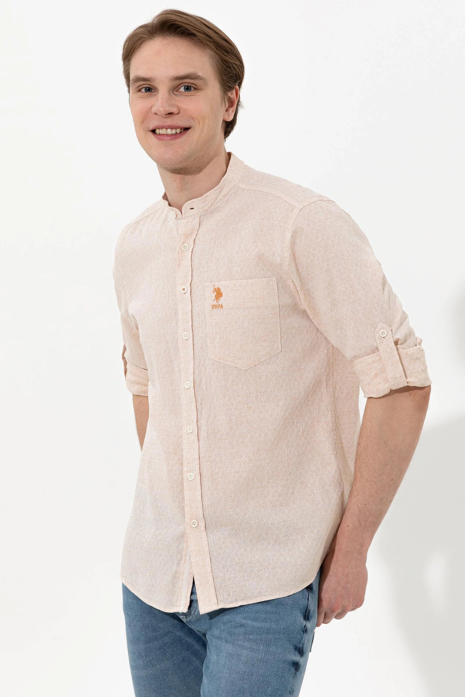 US Polo Assn. Regular Shirt Long Sleeve With A Single Pocket - Men