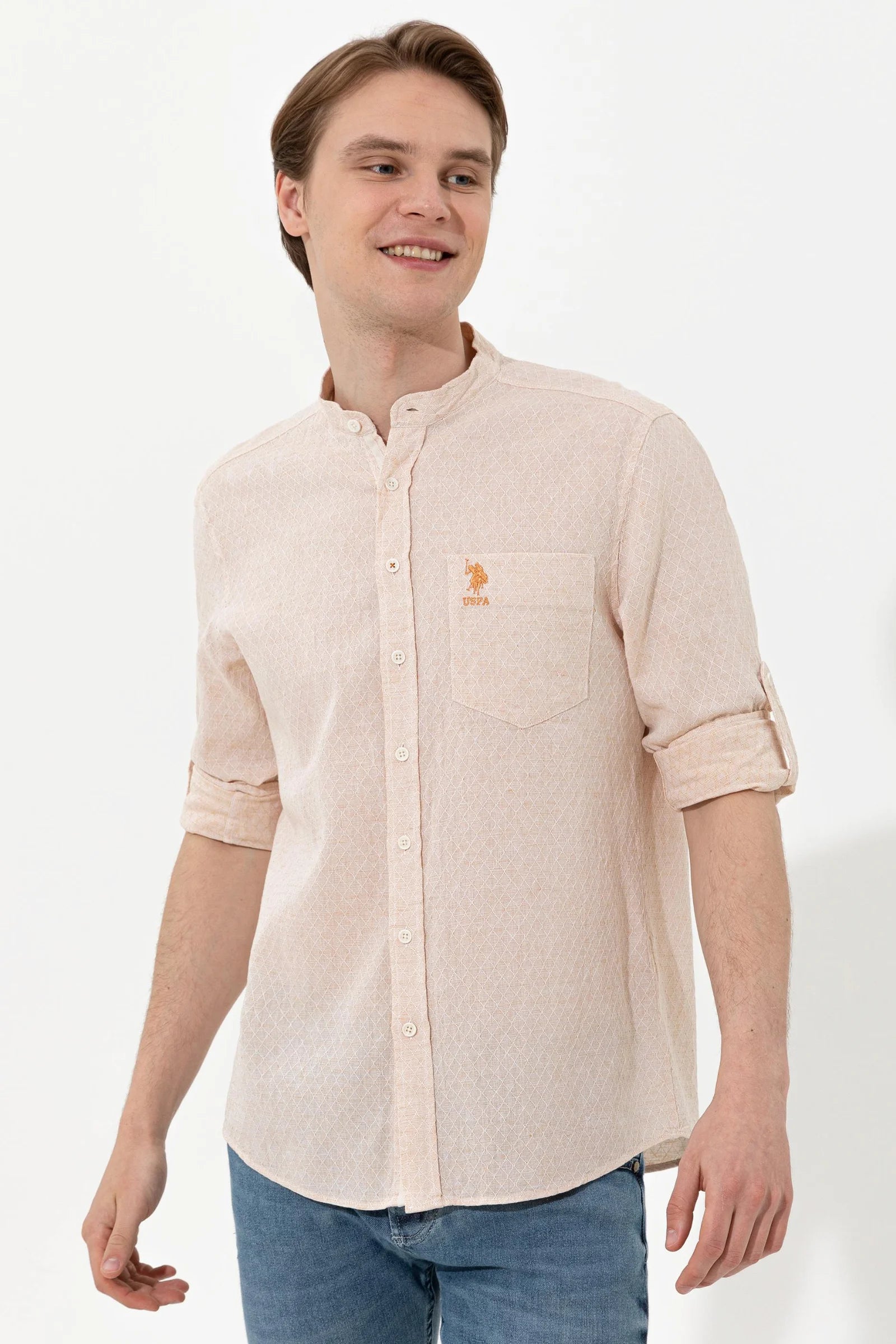 US Polo Assn. Regular Shirt Long Sleeve With A Single Pocket - Men