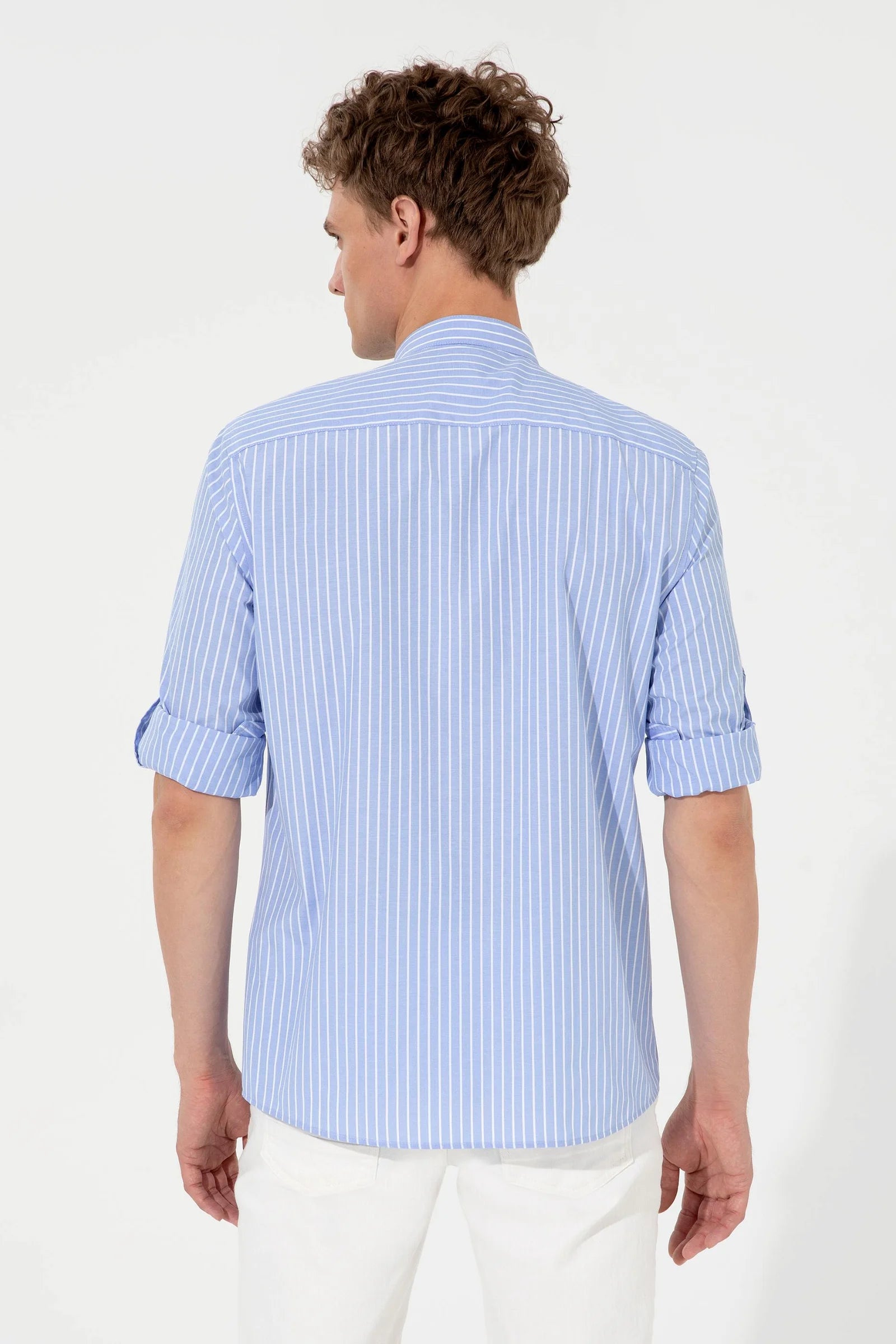 US Polo Assn. Strips Regular Shirt Long Sleeve With A Single Pocket - Men