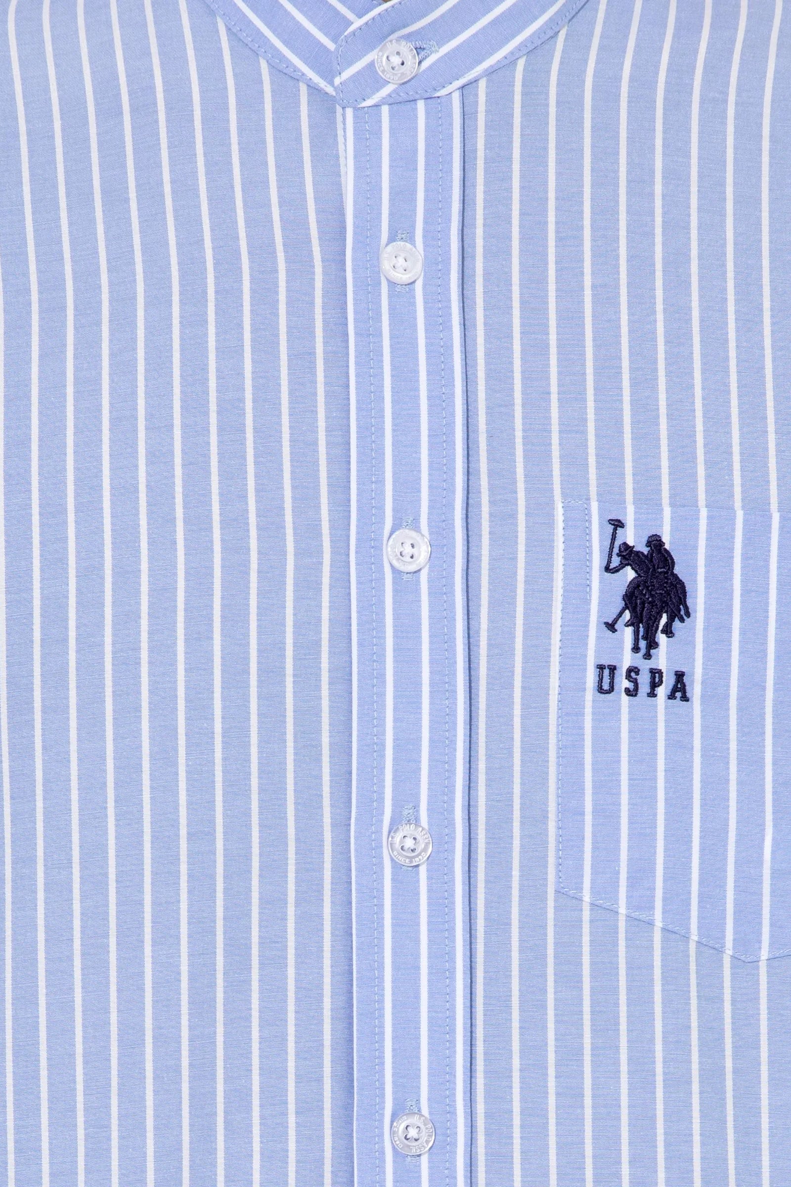 US Polo Assn. Strips Regular Shirt Long Sleeve With A Single Pocket - Men