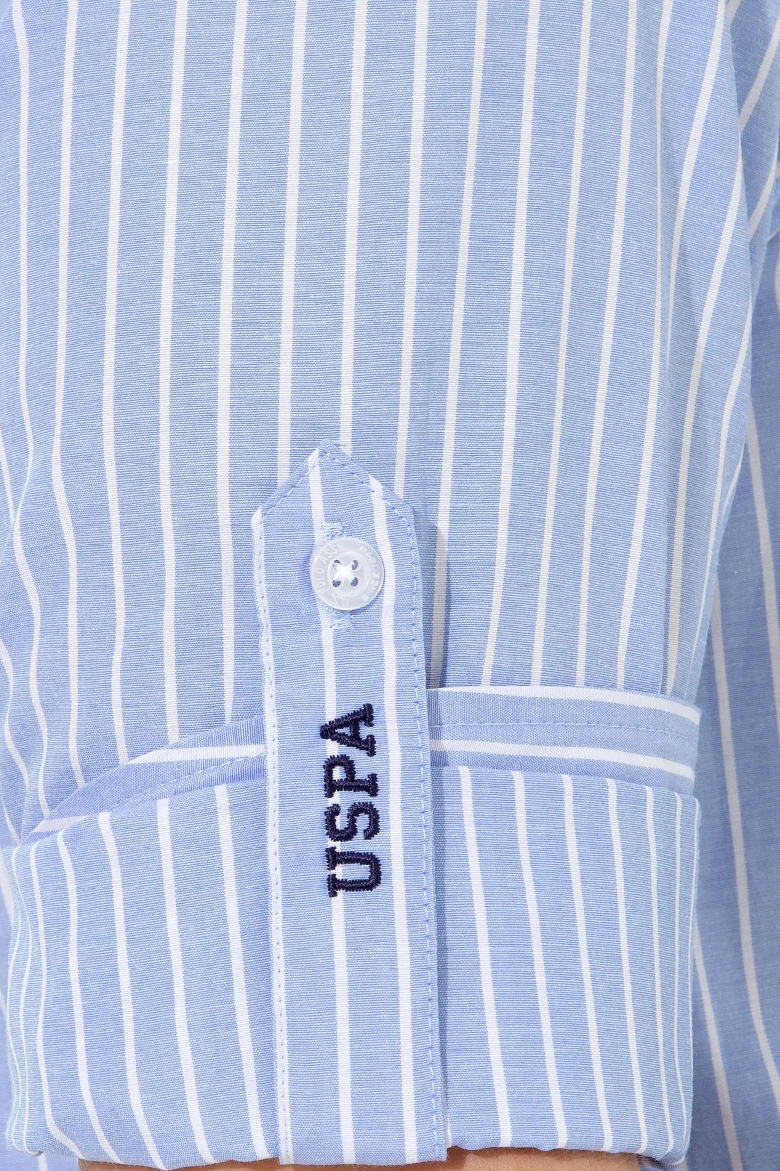 US Polo Assn. Strips Regular Shirt Long Sleeve With A Single Pocket - Men