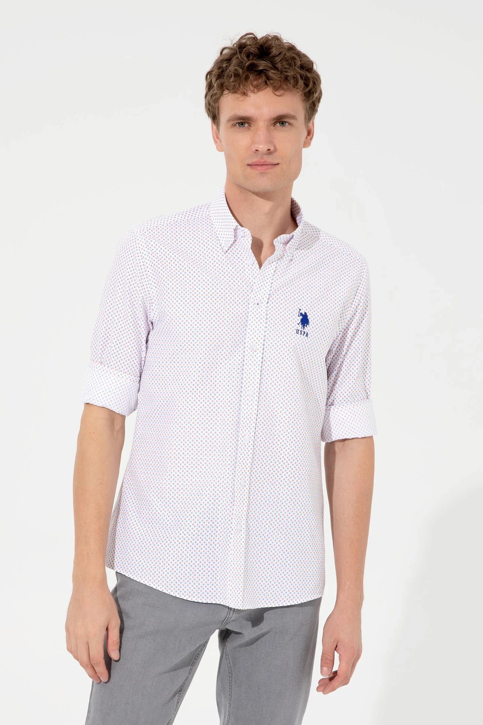 US Polo Assn. Slim Shirt Long Sleeve USPA Logo - Men