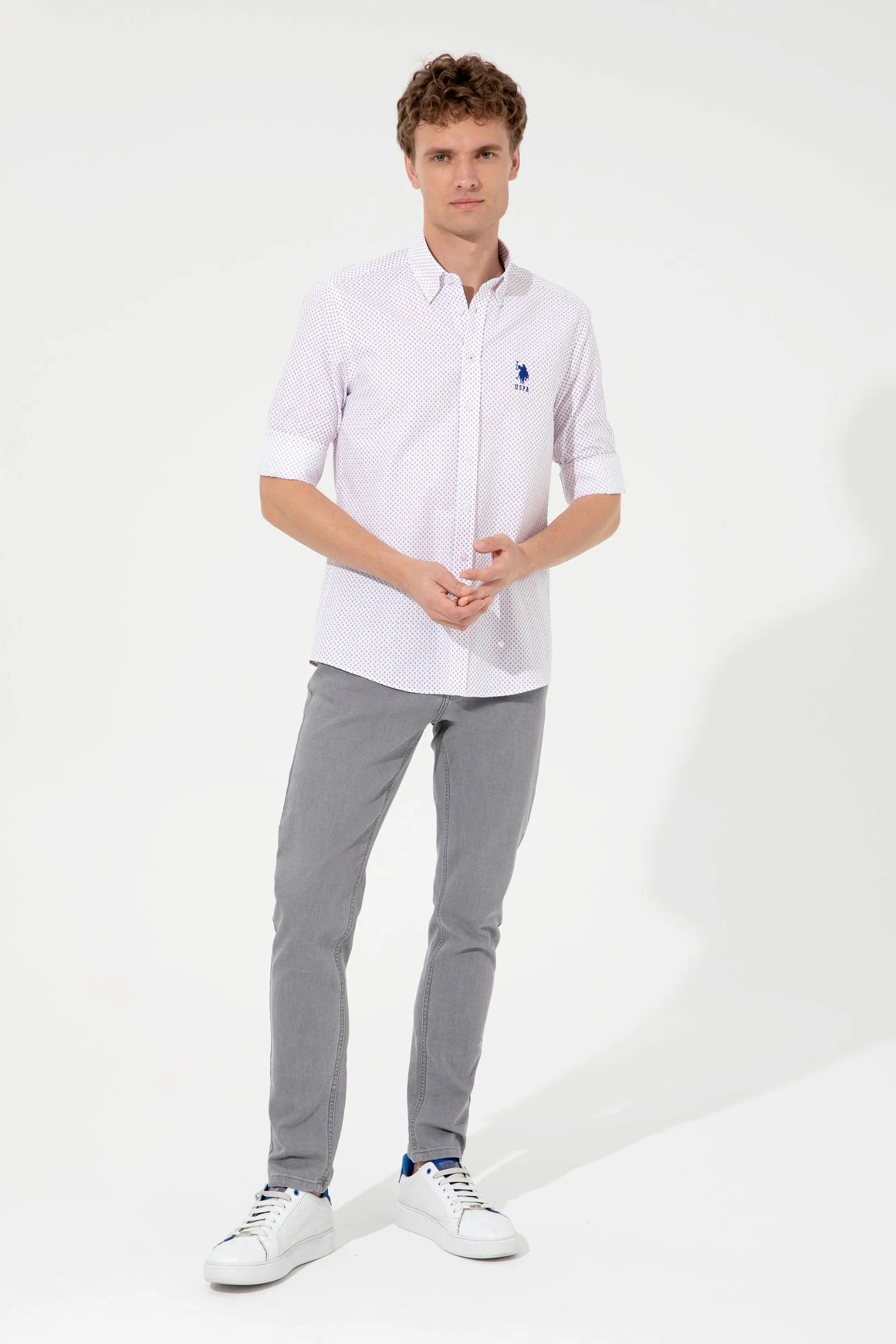 US Polo Assn. Slim Shirt Long Sleeve USPA Logo - Men