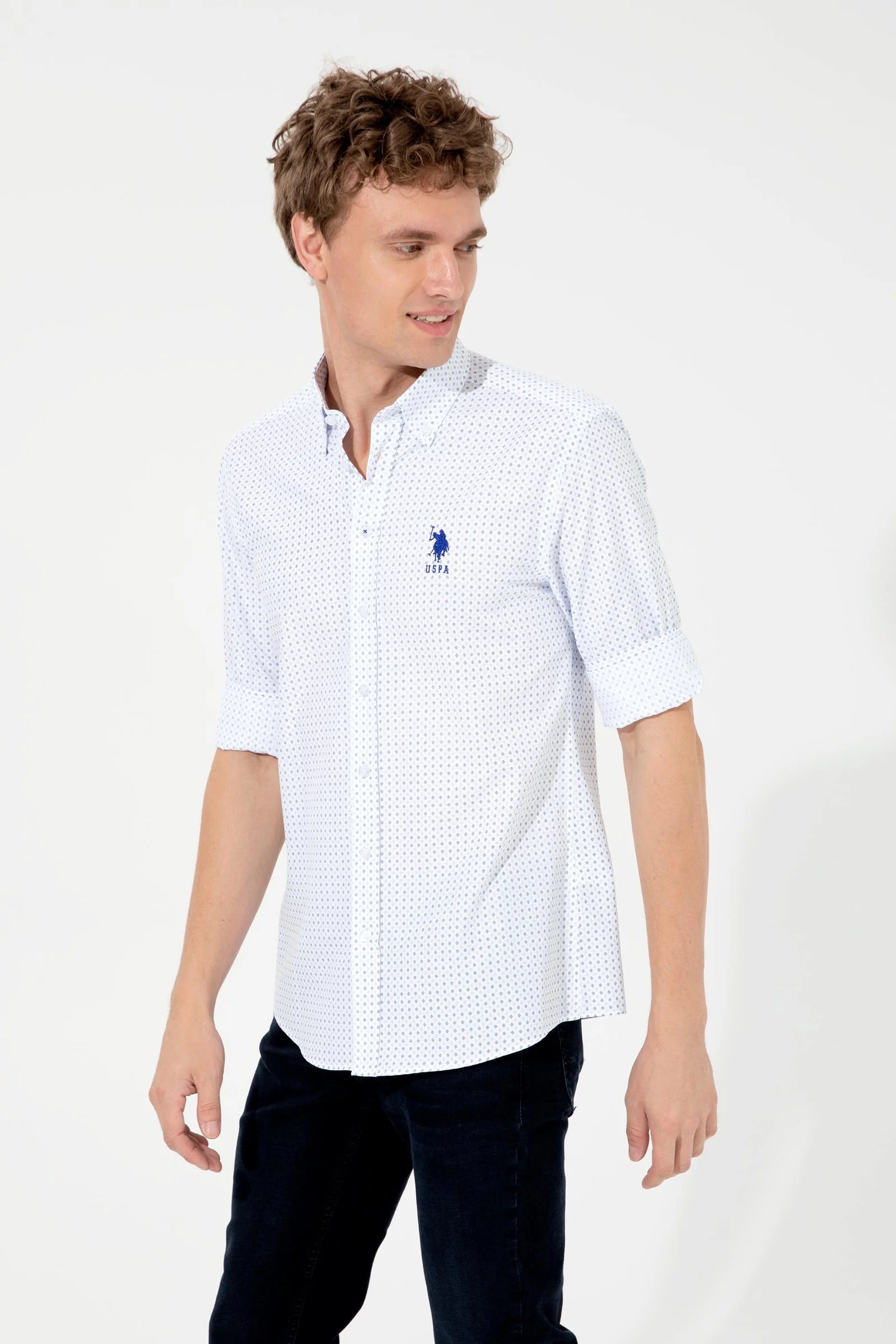 US Polo Assn. Slim Shirt Long Sleeve USPA Logo - Men