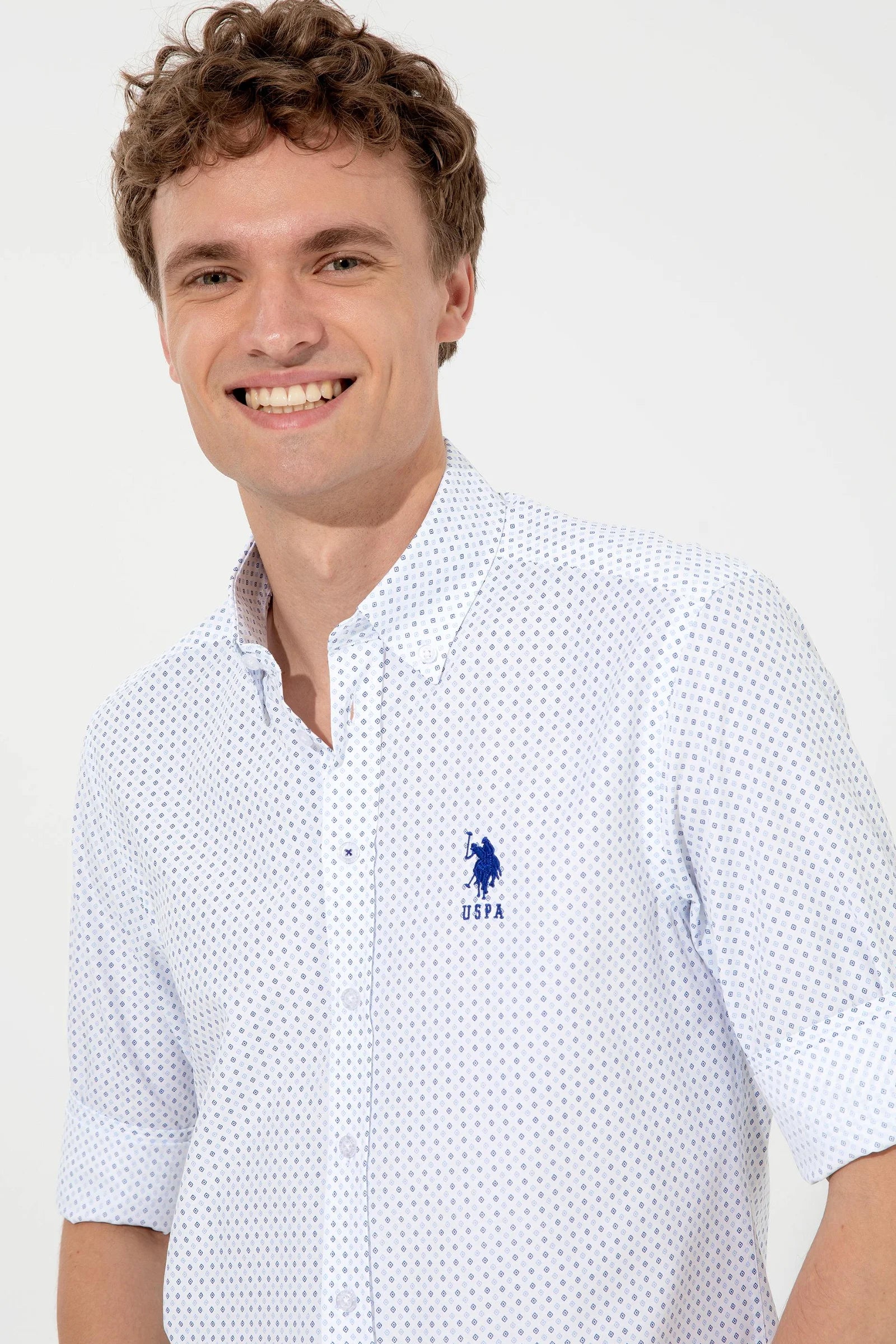 US Polo Assn. Slim Shirt Long Sleeve USPA Logo - Men