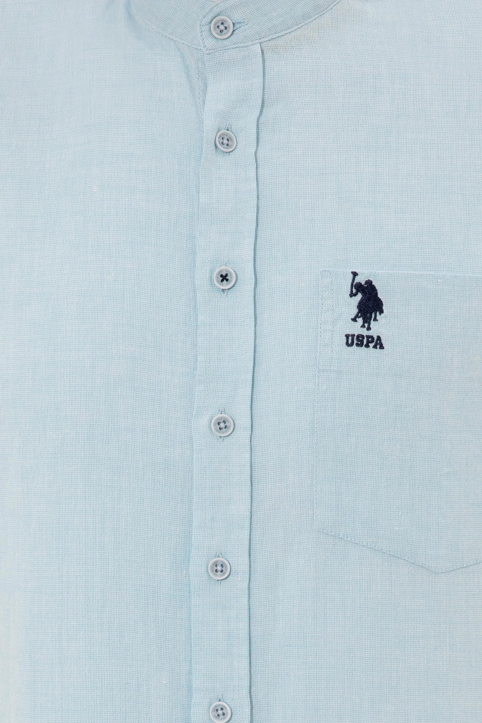 US Polo Assn. Regular Shirt Long Sleeve With A Single Pocket Small USPA Logo - Men