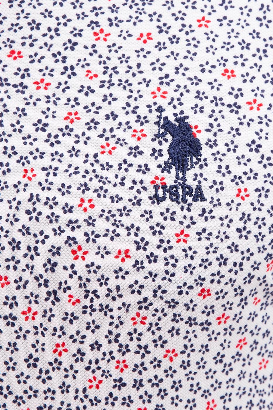 US Polo Assn. Printed Pattern Small Logo Polo Shirt - Men
