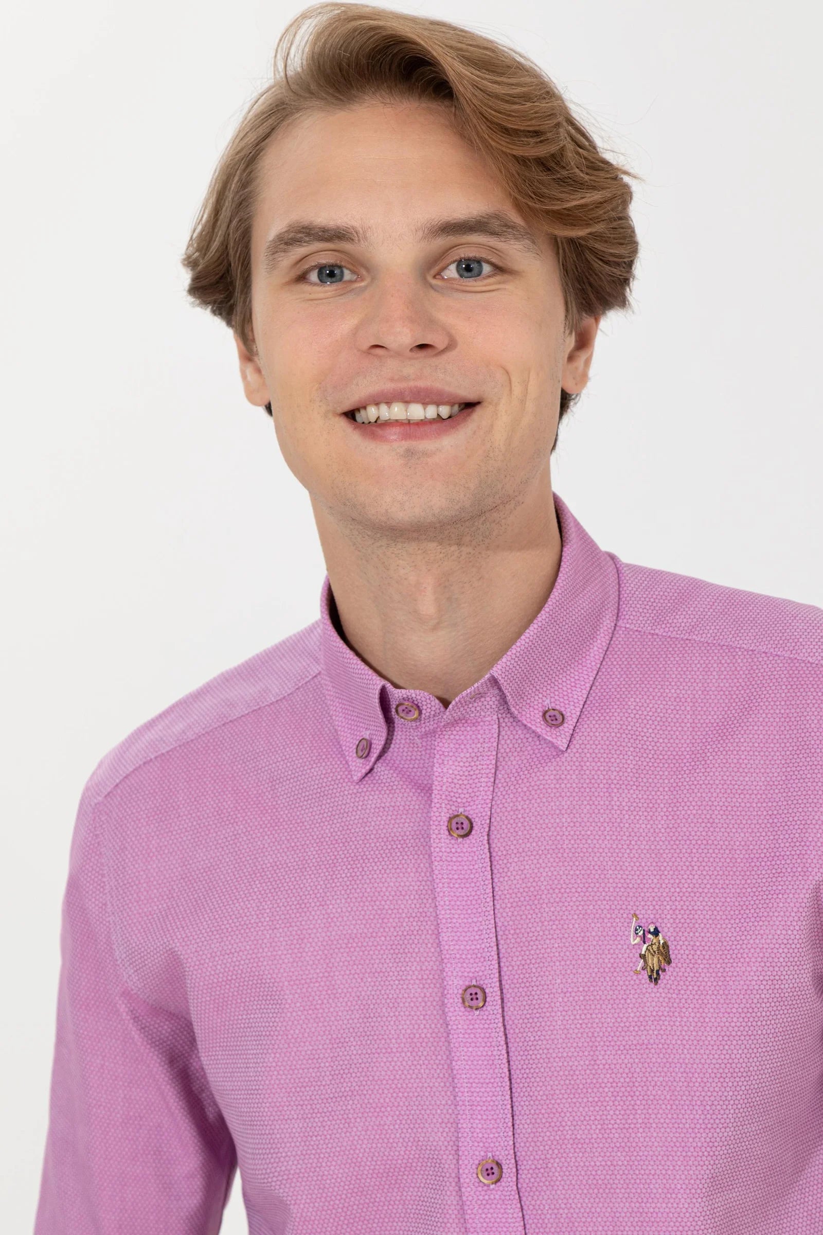 US Polo Assn. Slim Plain Shirt Long Sleeve Small Logo - Men