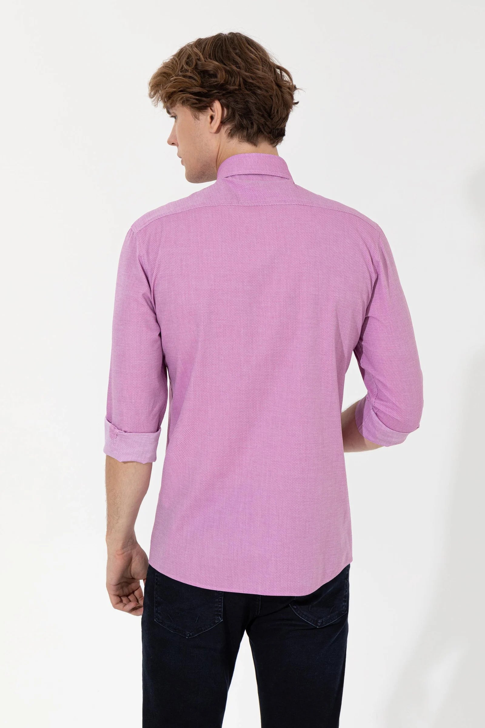 US Polo Assn. Slim Plain Shirt Long Sleeve Small Logo - Men