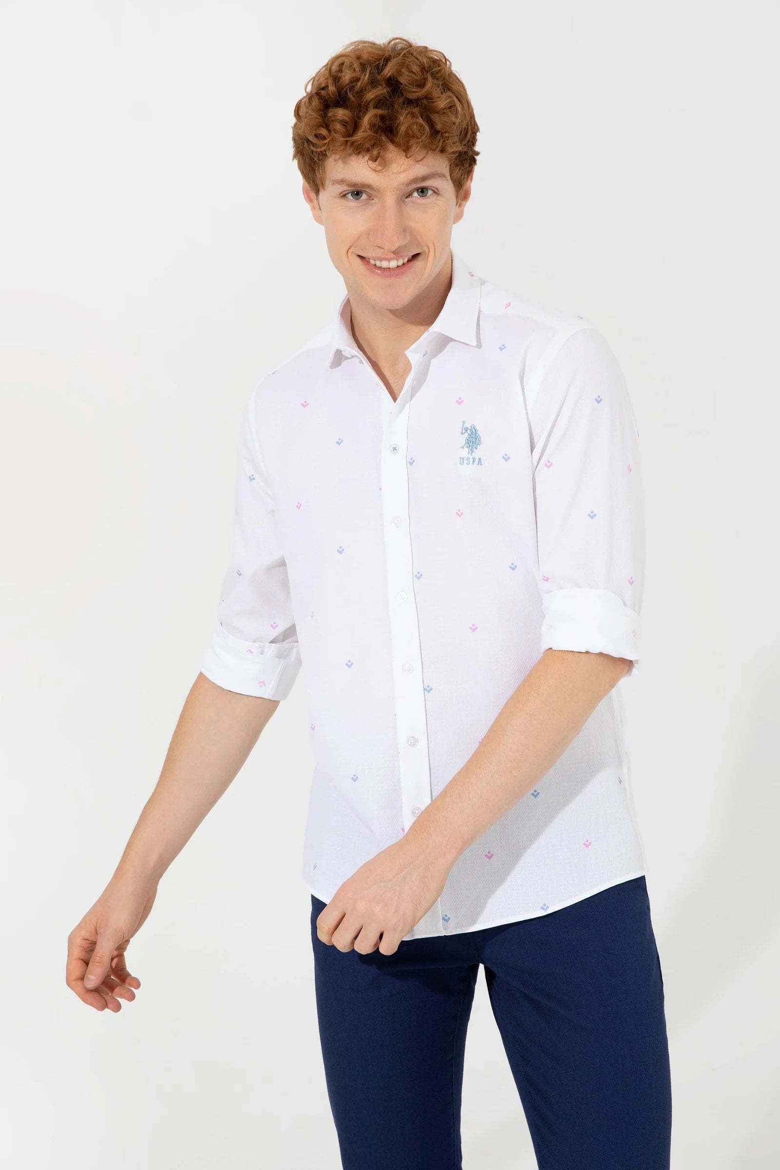 US Polo Assn. Men Shirts White- Oshoplin