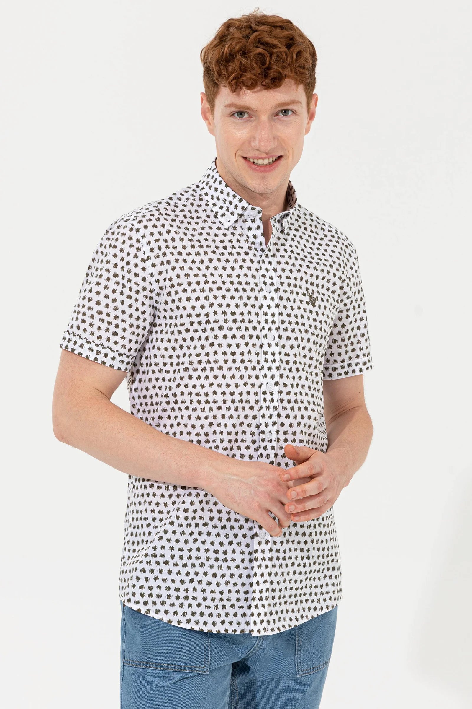 US Polo Assn. Slim Shirt Short Sleeve Small Logo - Men