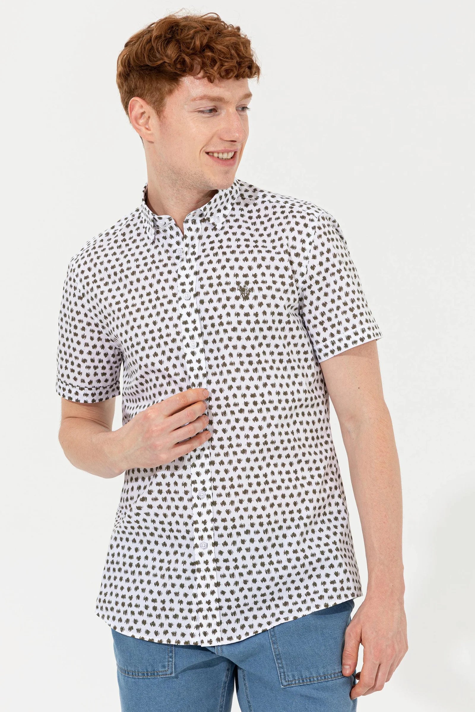 US Polo Assn. Slim Shirt Short Sleeve Small Logo - Men