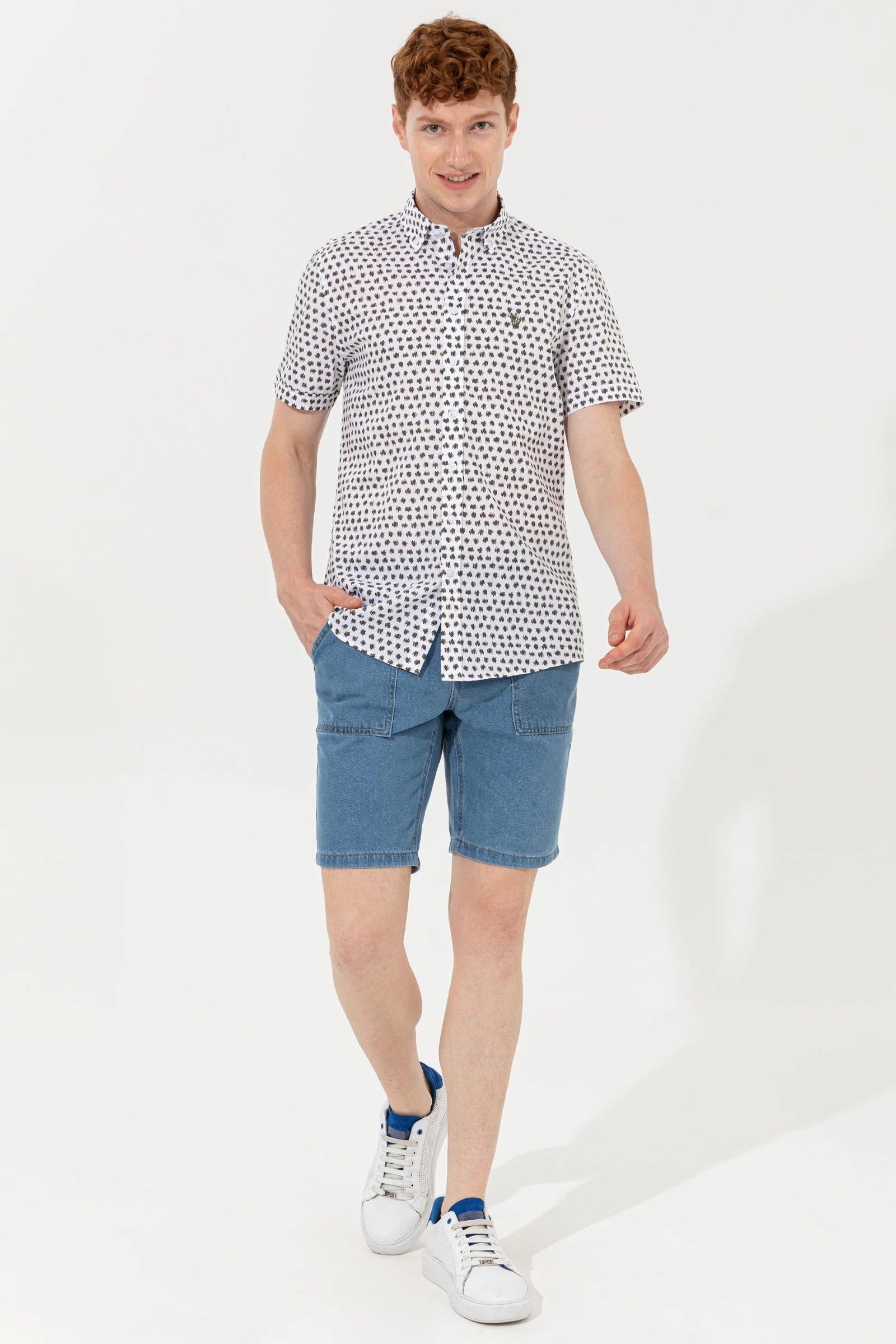 US Polo Assn. Men Shirts Khaki- Oshoplin