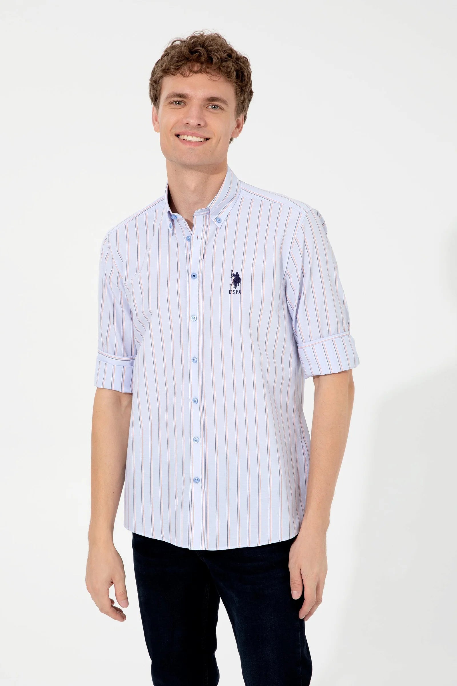 US Polo Assn. Men Shirts Blue- Oshoplin