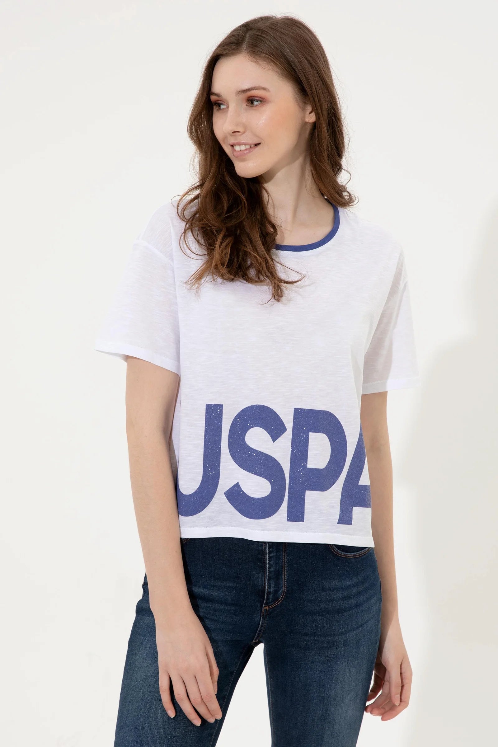 US Polo Assn. Comfort Crew Neck T-Shirt with Big USPA - Women