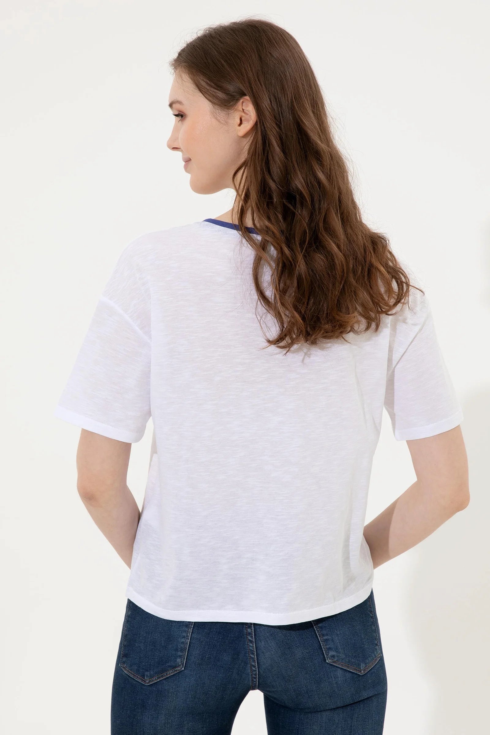 US Polo Assn. Comfort Crew Neck T-Shirt with Big USPA - Women