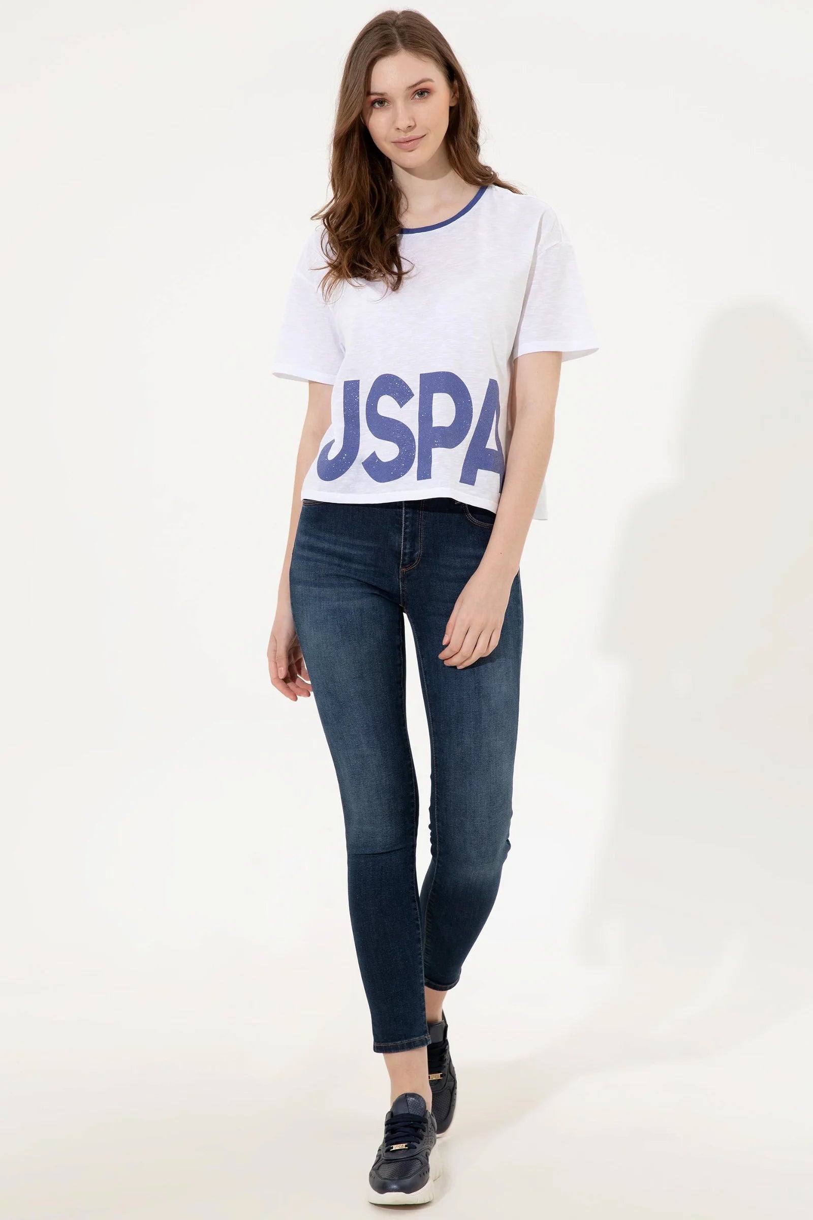 US Polo Assn. Comfort Crew Neck T-Shirt with Big USPA - Women