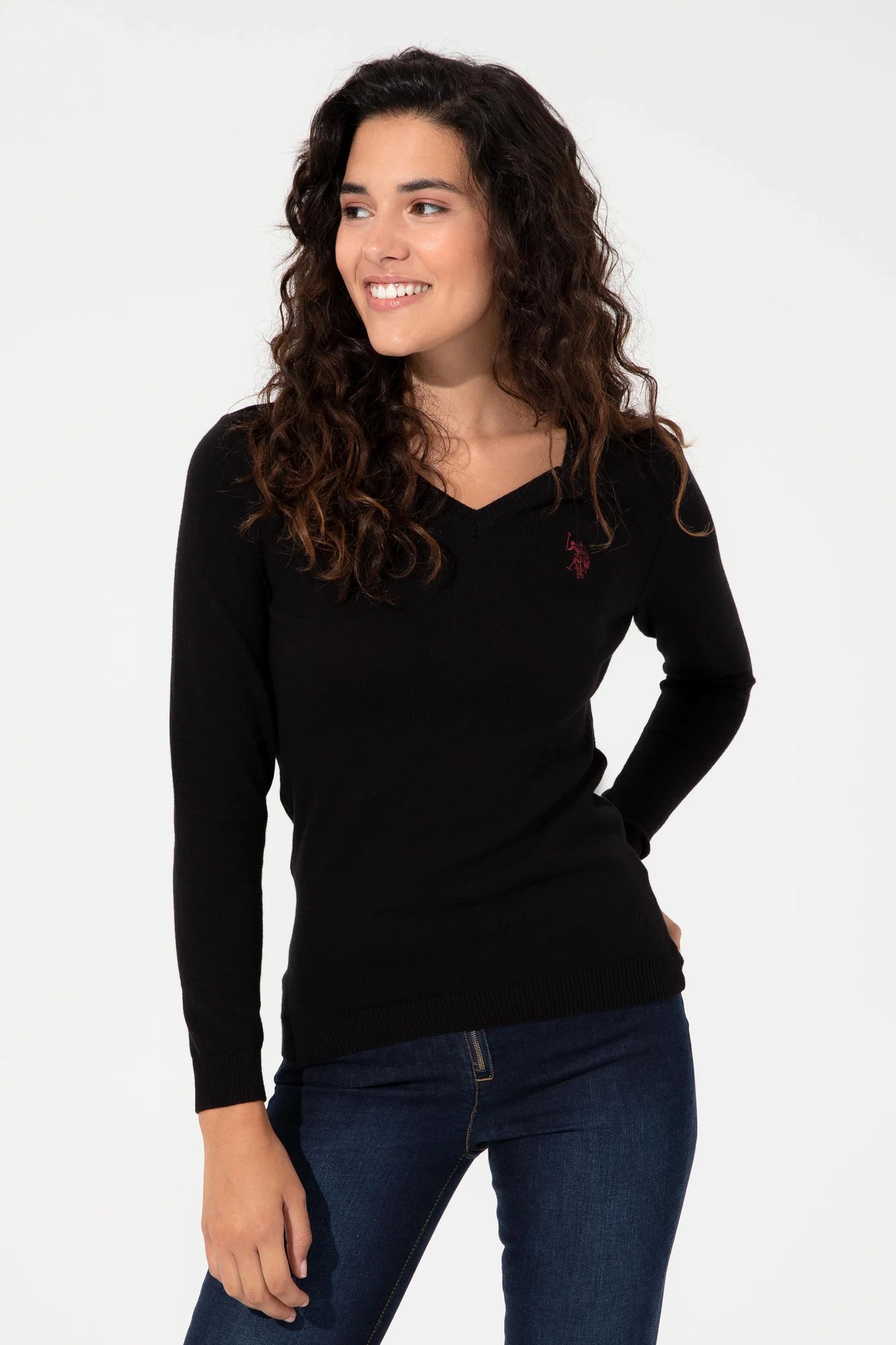 US Polo Assn. Slim Fit Pullover with Logo - Women