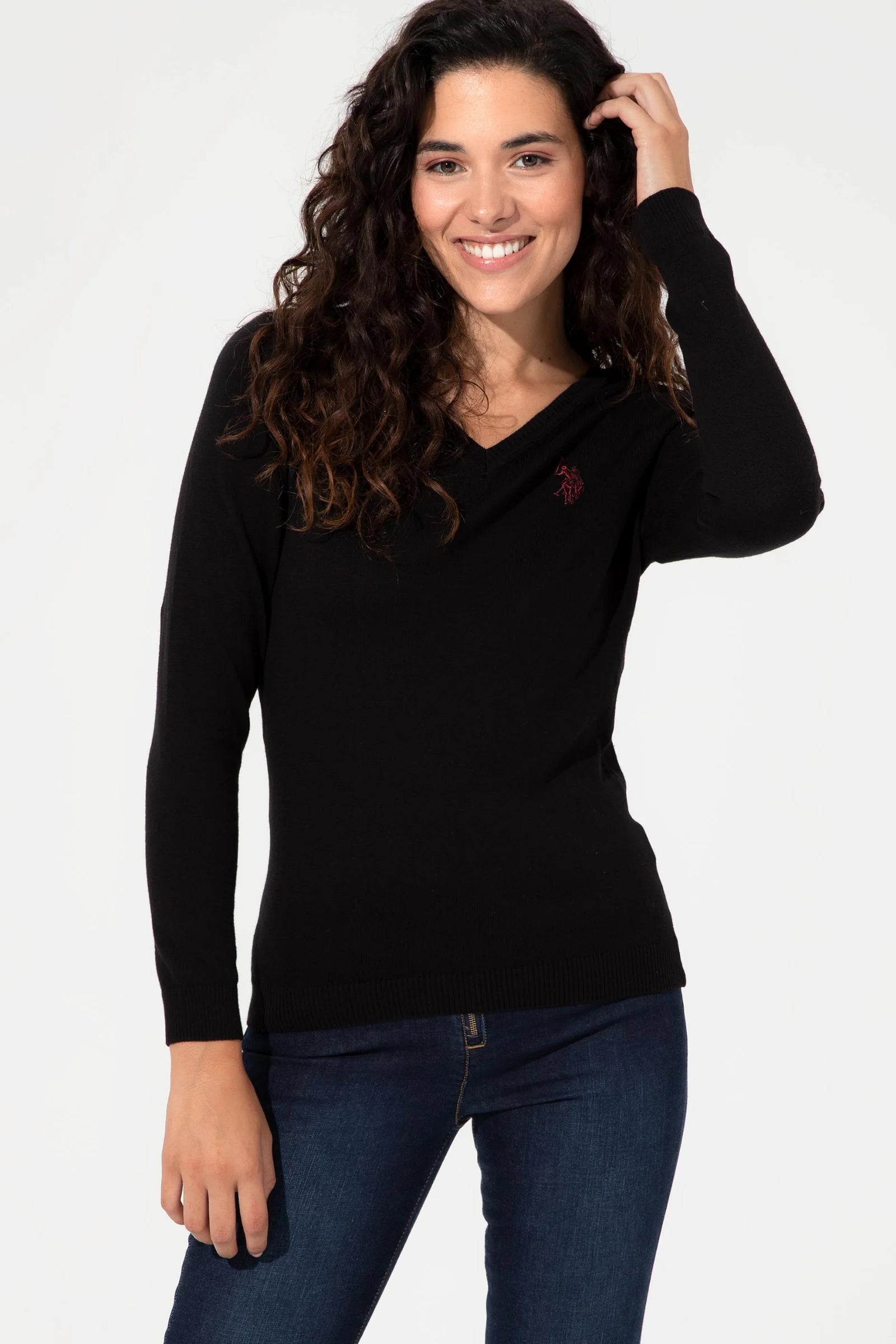 US Polo Assn. Slim Fit Pullover with Logo - Women