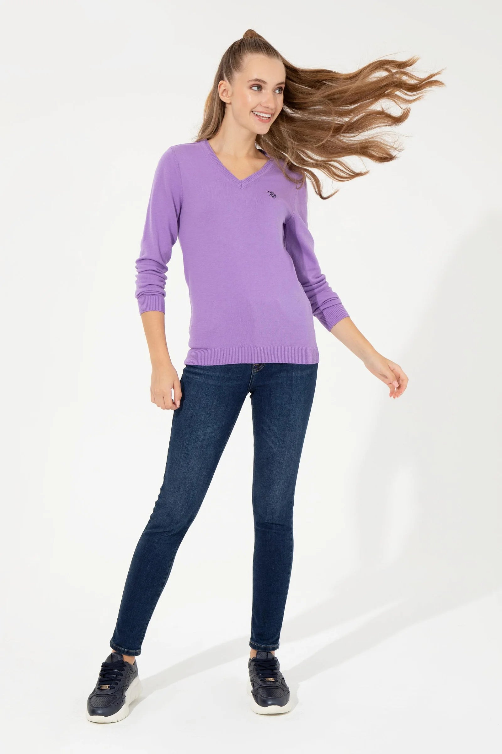 US Polo Assn. Slim Fit Pullover with Logo - Women