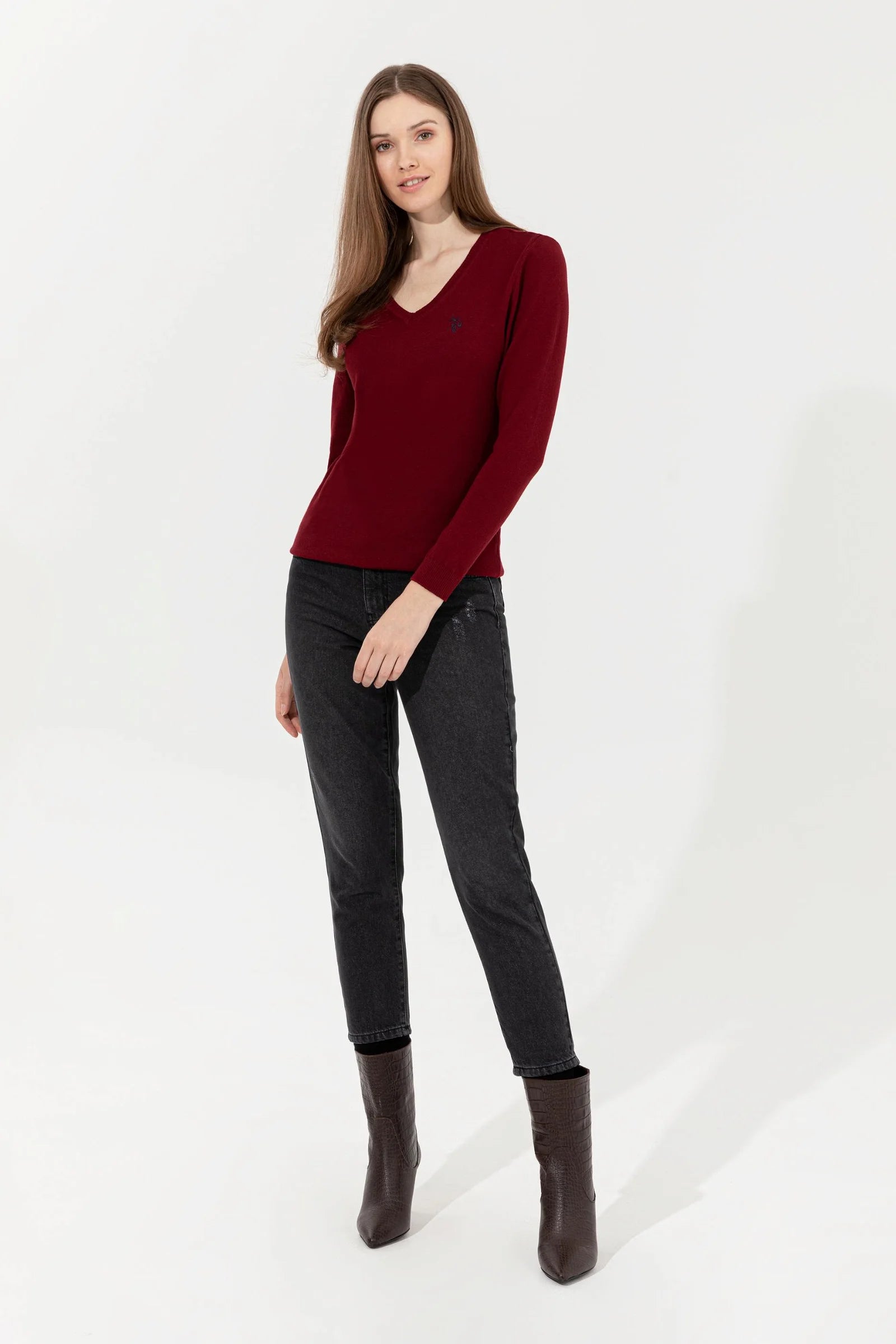 US Polo Assn. Slim Fit Pullover with Logo - Women
