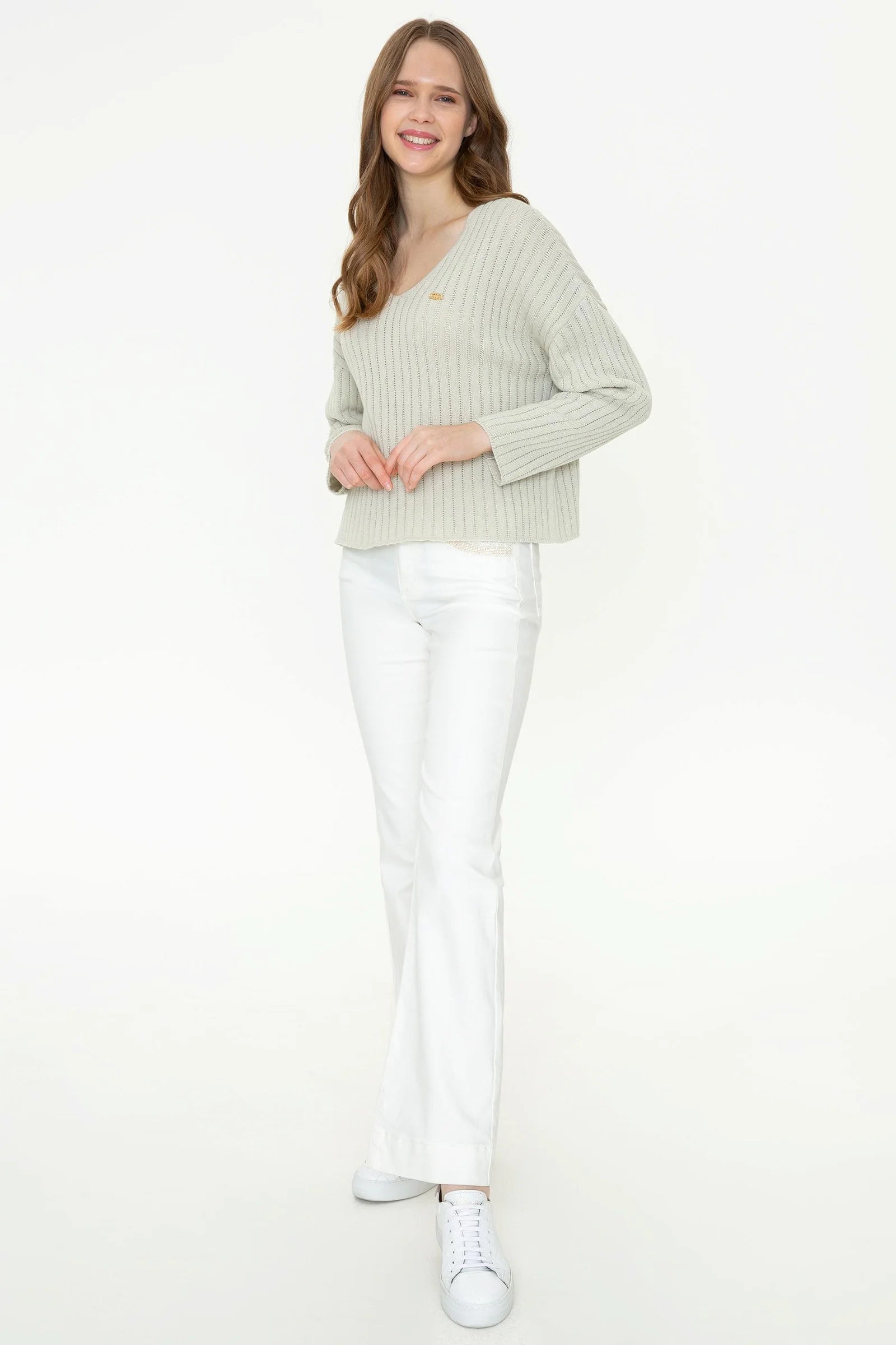 US Polo Assn. Women Pullovers Stone- Oshoplin