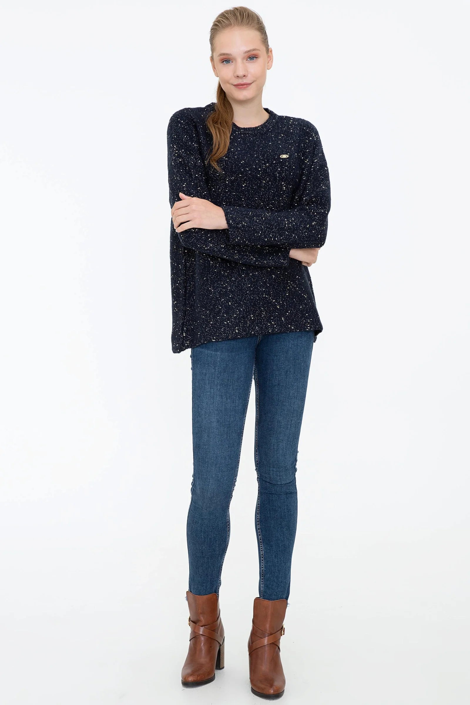 US Polo Assn. Women Pullovers Navy Blue- Oshoplin
