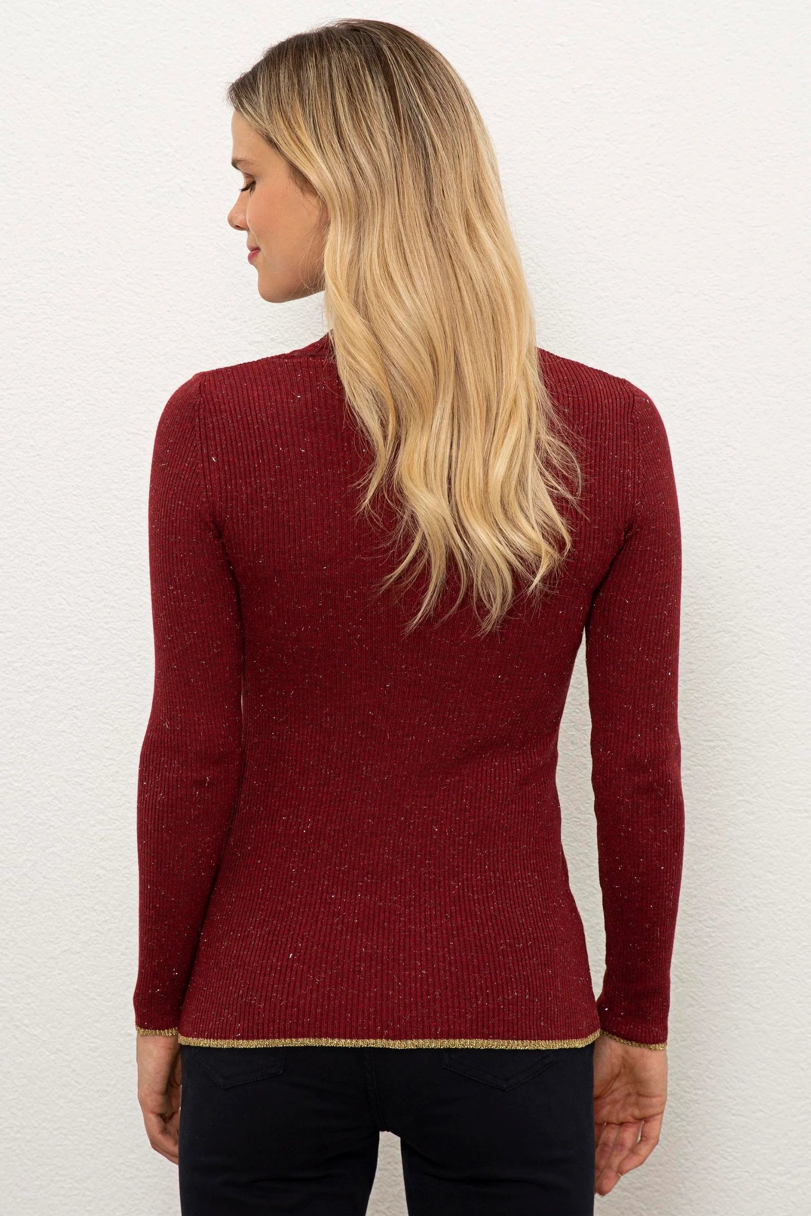 US Polo Assn. Slim Fit Straight Pattern Pullover with Metal USPA Logo - Women