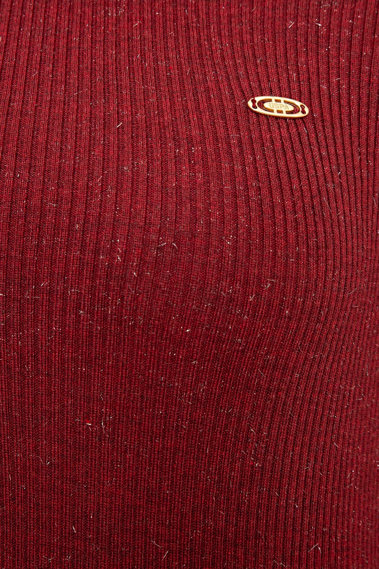US Polo Assn. Slim Fit Straight Pattern Pullover with Metal USPA Logo - Women