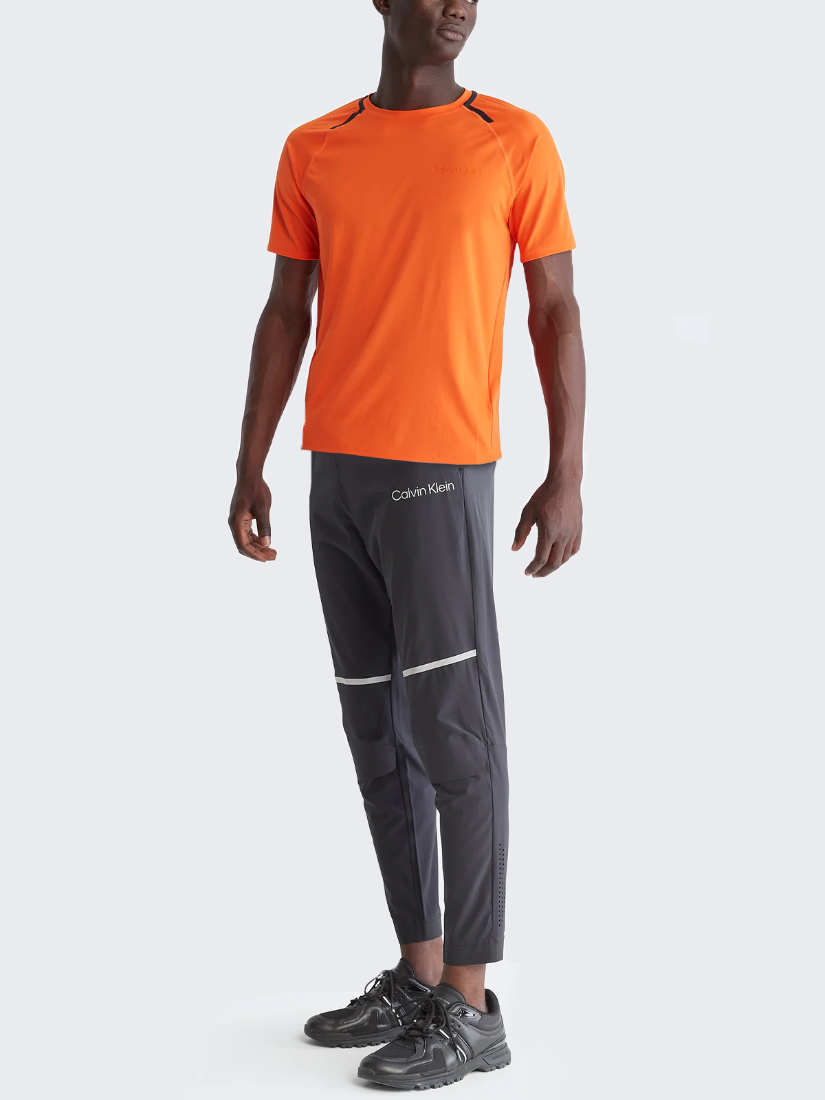 Calvin Klein Performance Logo Raglan Sleeve T-Shirt + Performance Side Logo Woven Pants (SET) - Men