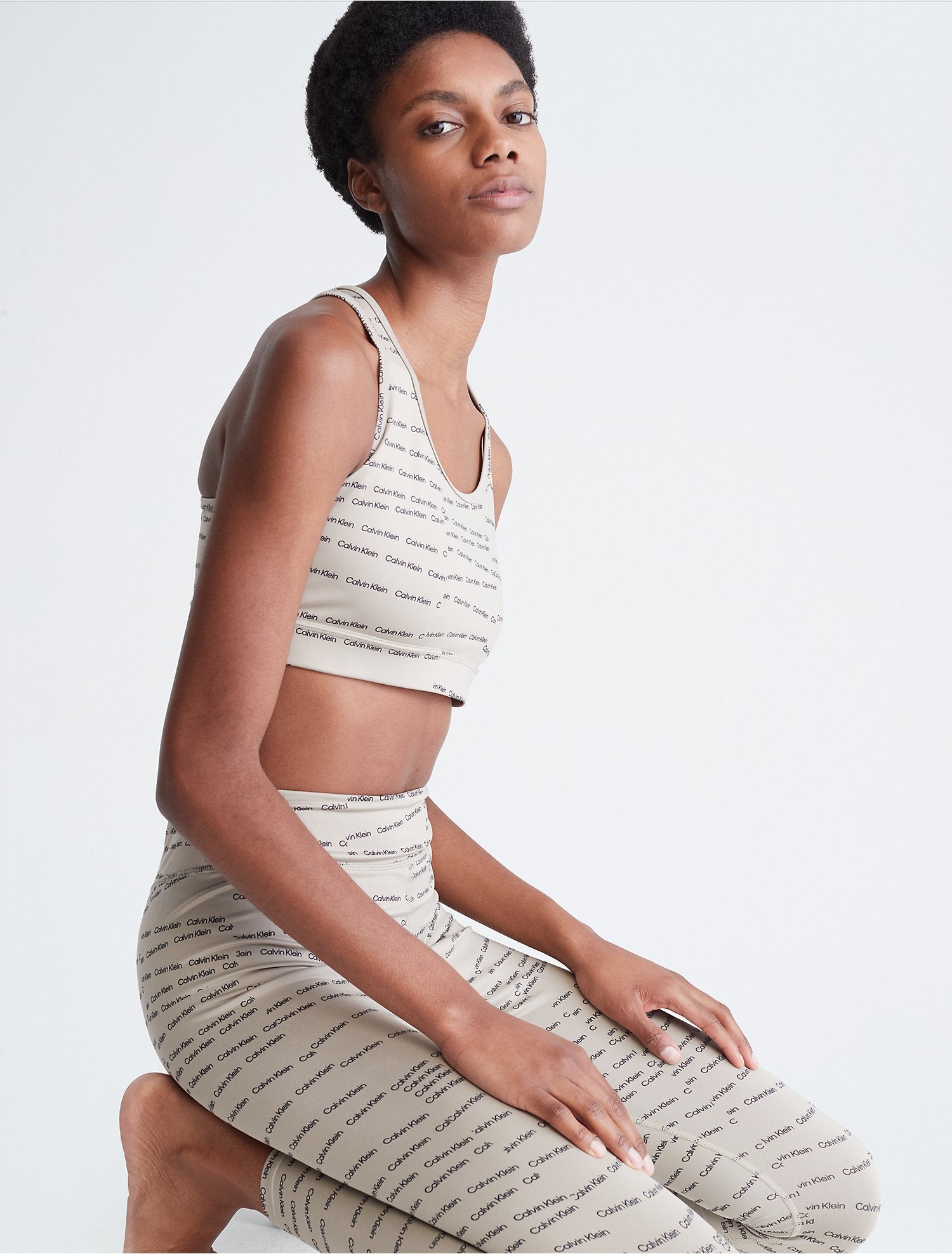 Calvin Klein CK Sport Embossed Icon High Waist Full Length Leggings - Women