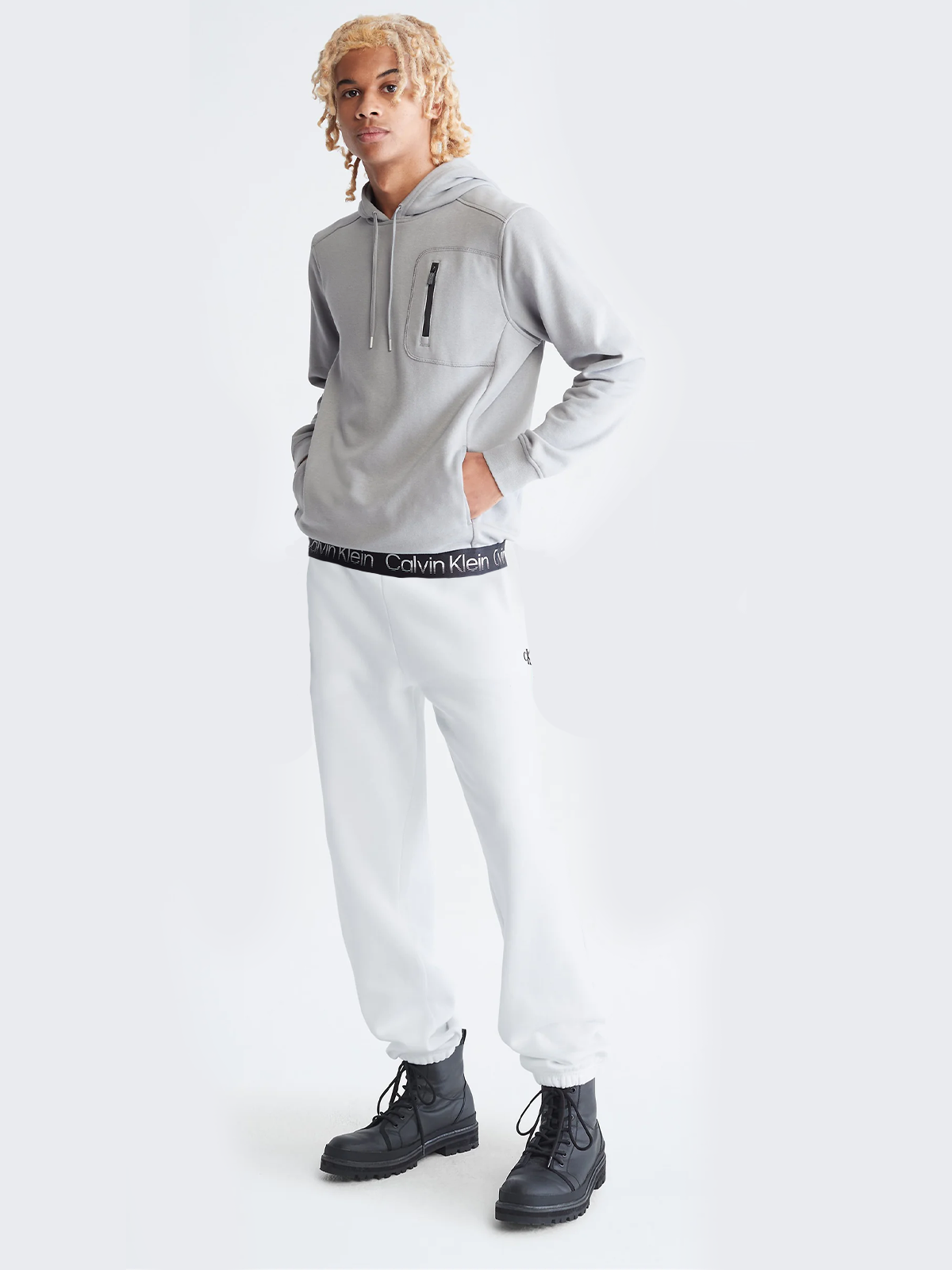 Calvin Klein Performance Logo Tape Hoodie + Archive Logo Fleece Joggers (SET) - Men