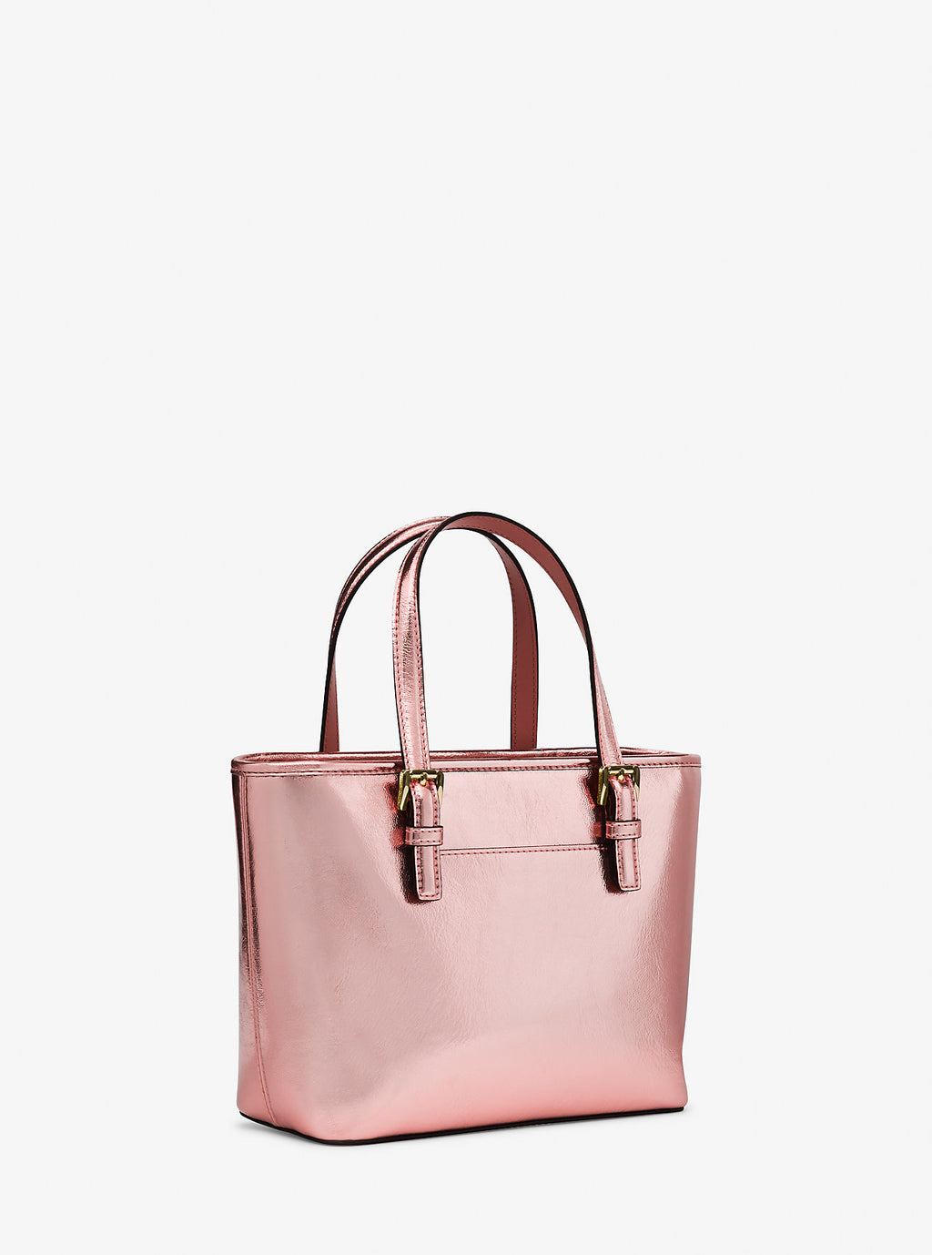 Michael Kors Jet Set Travel Extra-Small Metallic Top-Zip Tote Bag