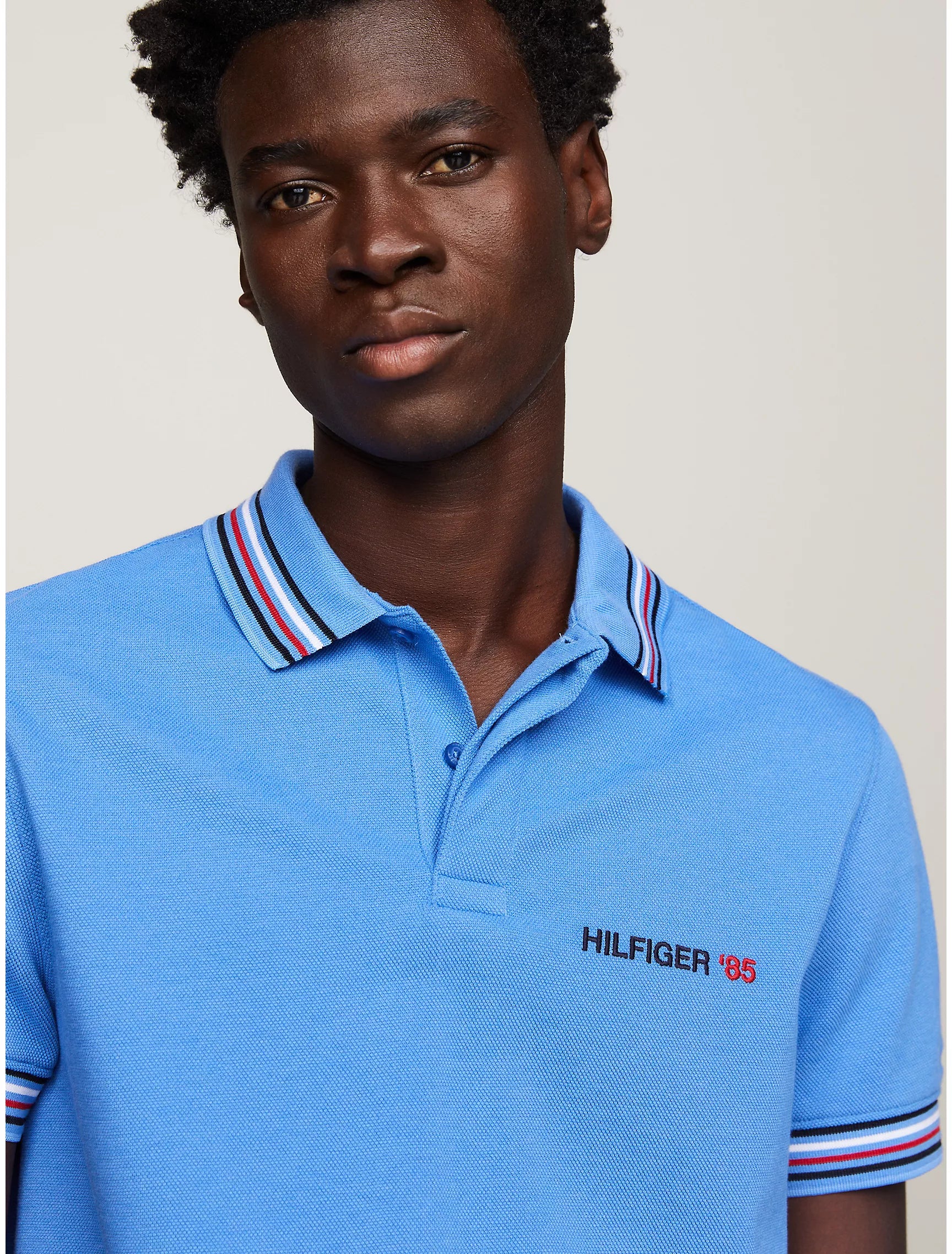 Tommy Hilfiger Regular Fit Stripe Tipped Polo - Men