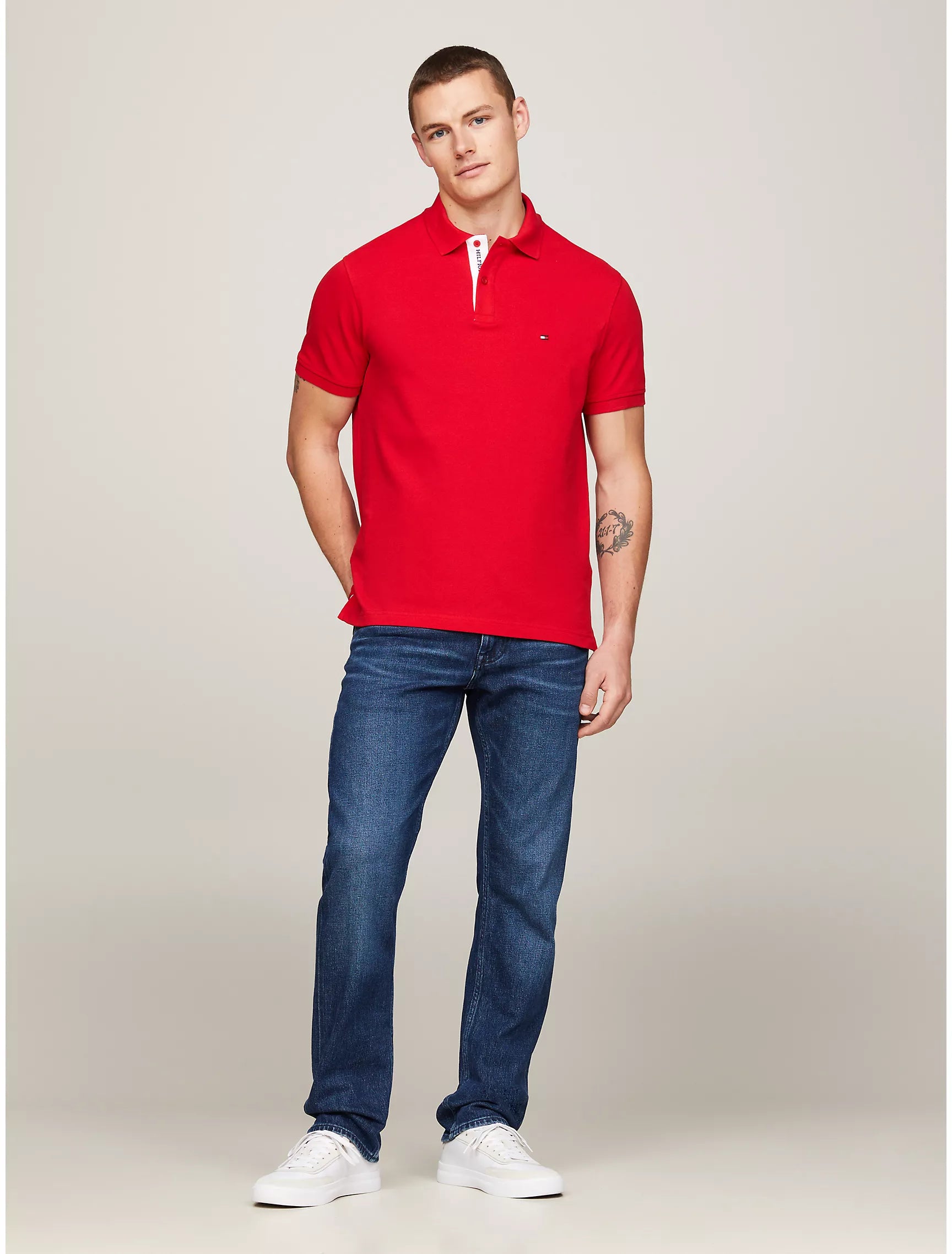 Tommy Hilfiger Regular Fit Monotype Placket Polo - Men