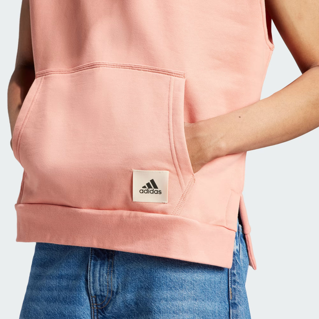 Adidas Lounge Sleeveless Fleece Hoodie - Men
