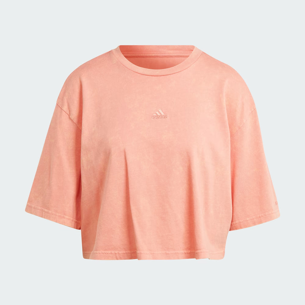 Adidas All SZN Fleece Washed Tee - Women