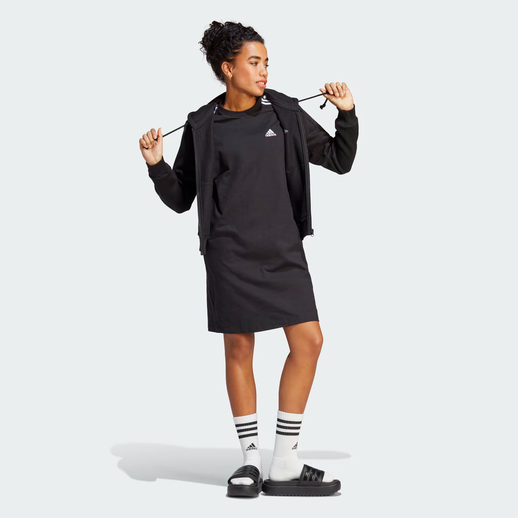 Adidas Essentials 3 Stripes Single Jersey Boyfriend Tee Dress - Women