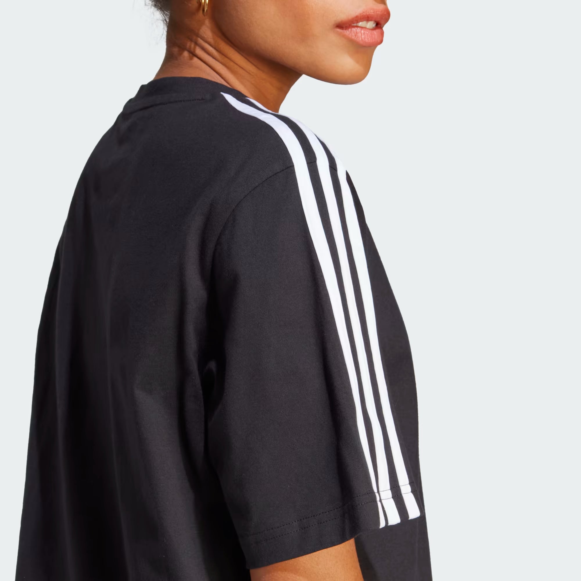 Adidas Essentials 3 Stripes Single Jersey Boyfriend Tee Dress - Women