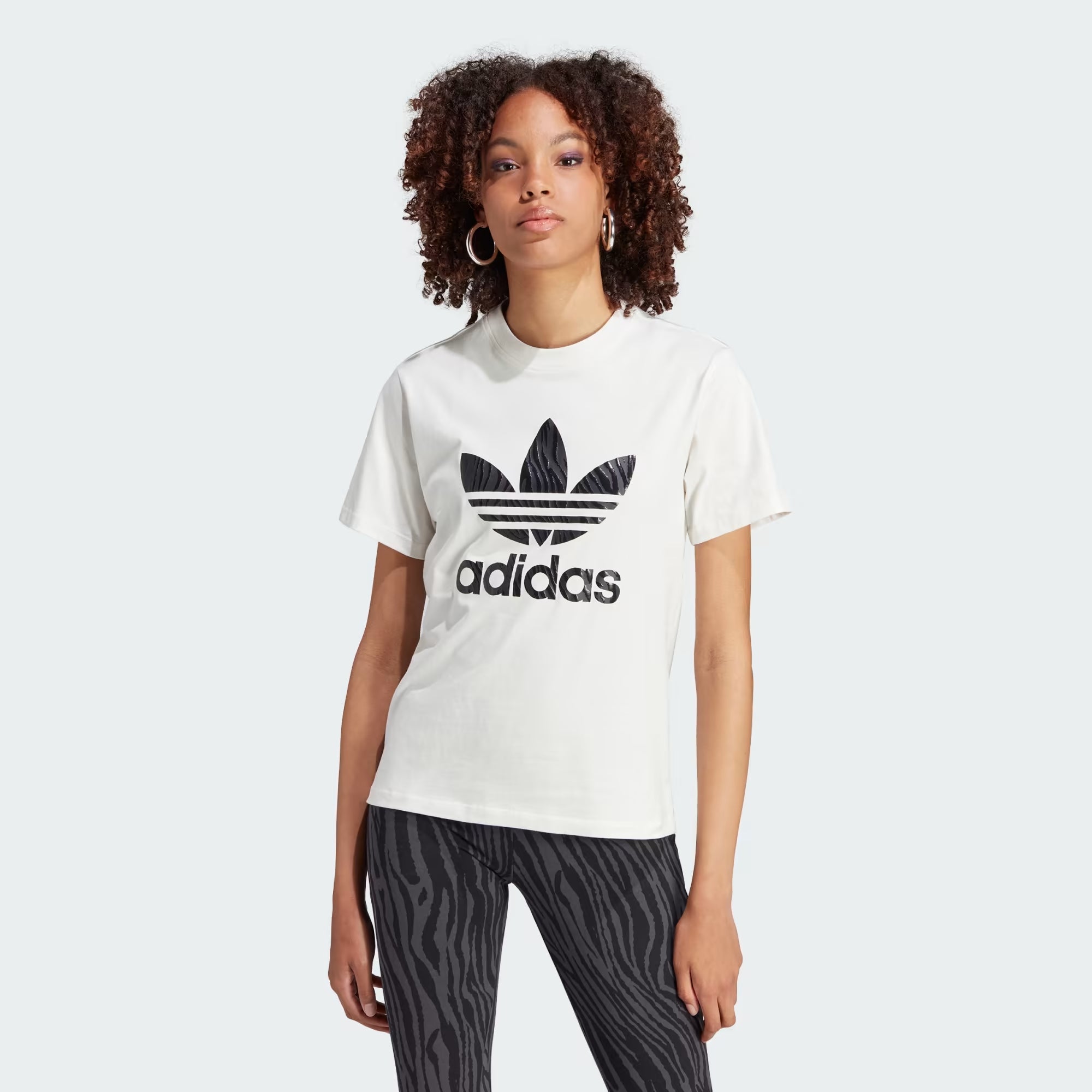 Adidas Zebra Animal Print Infill Tee - Women